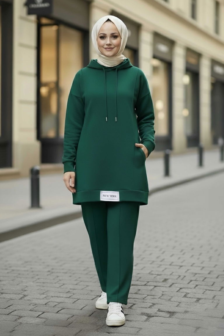 Armalı Çift Cepli Vortex İkili Takım - 27982-ZUMRUT - TOFİSA