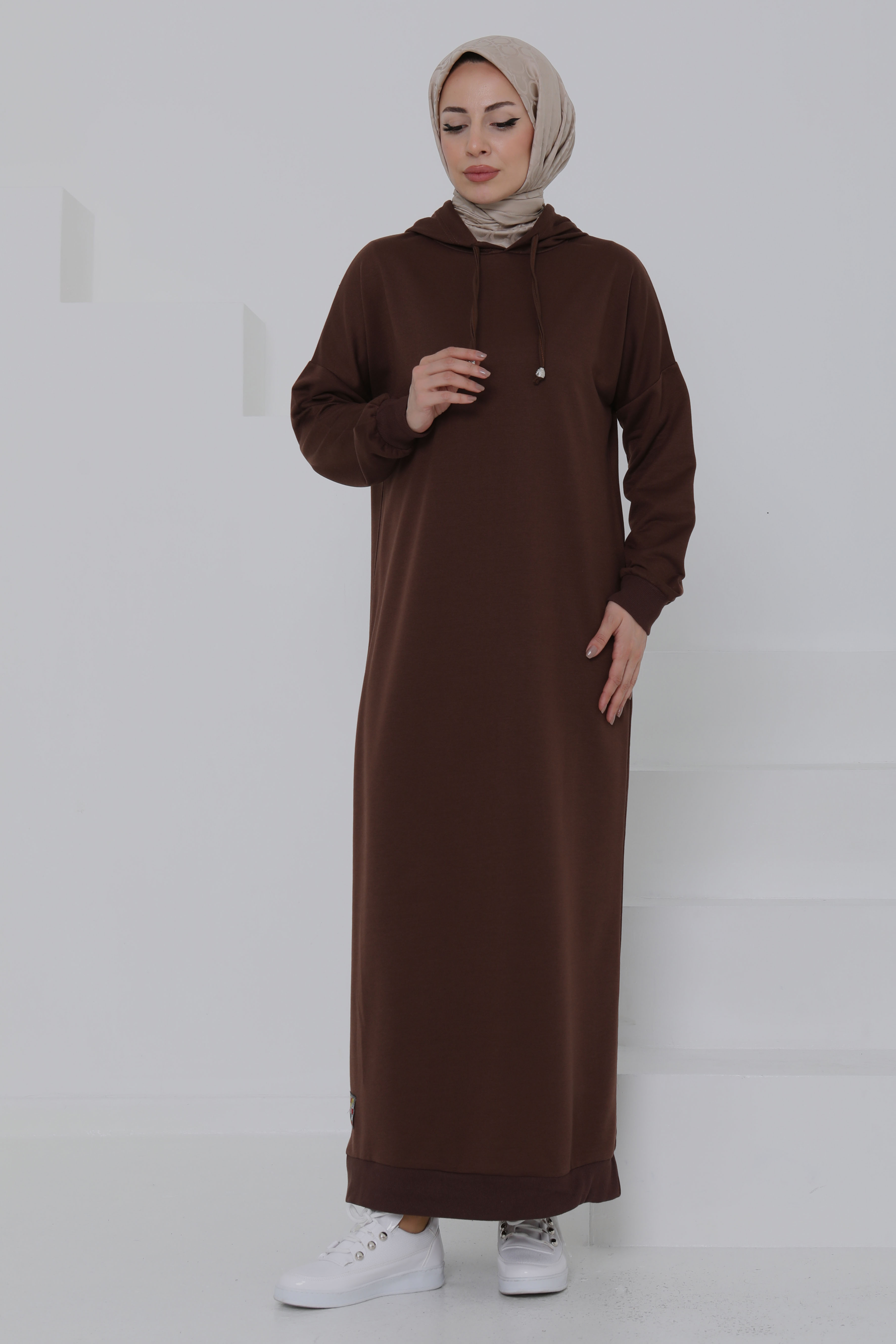 Armalı Elbise Kahve - 27049 - 1