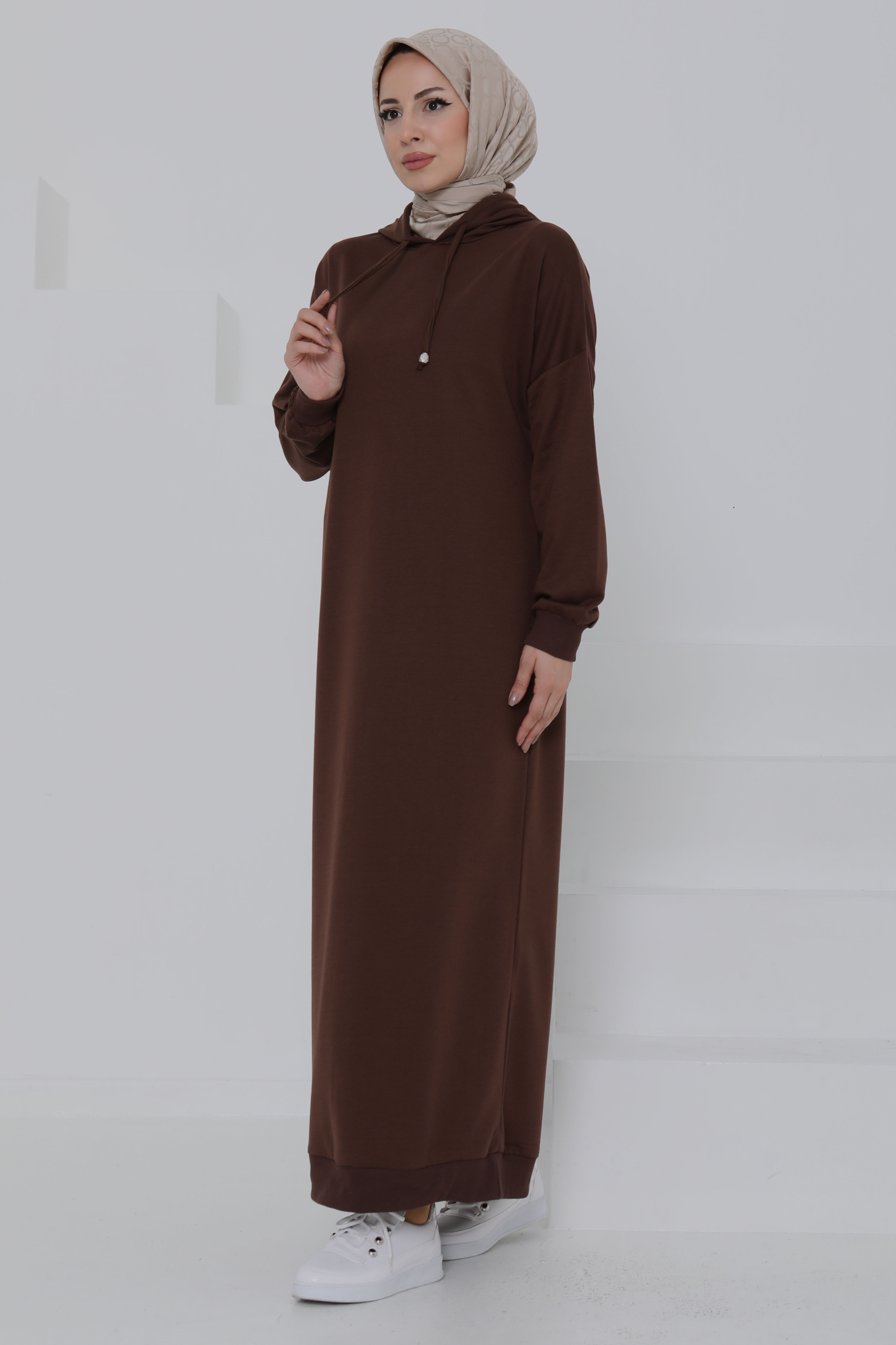 Armalı Elbise Kahve - 27049 - 2