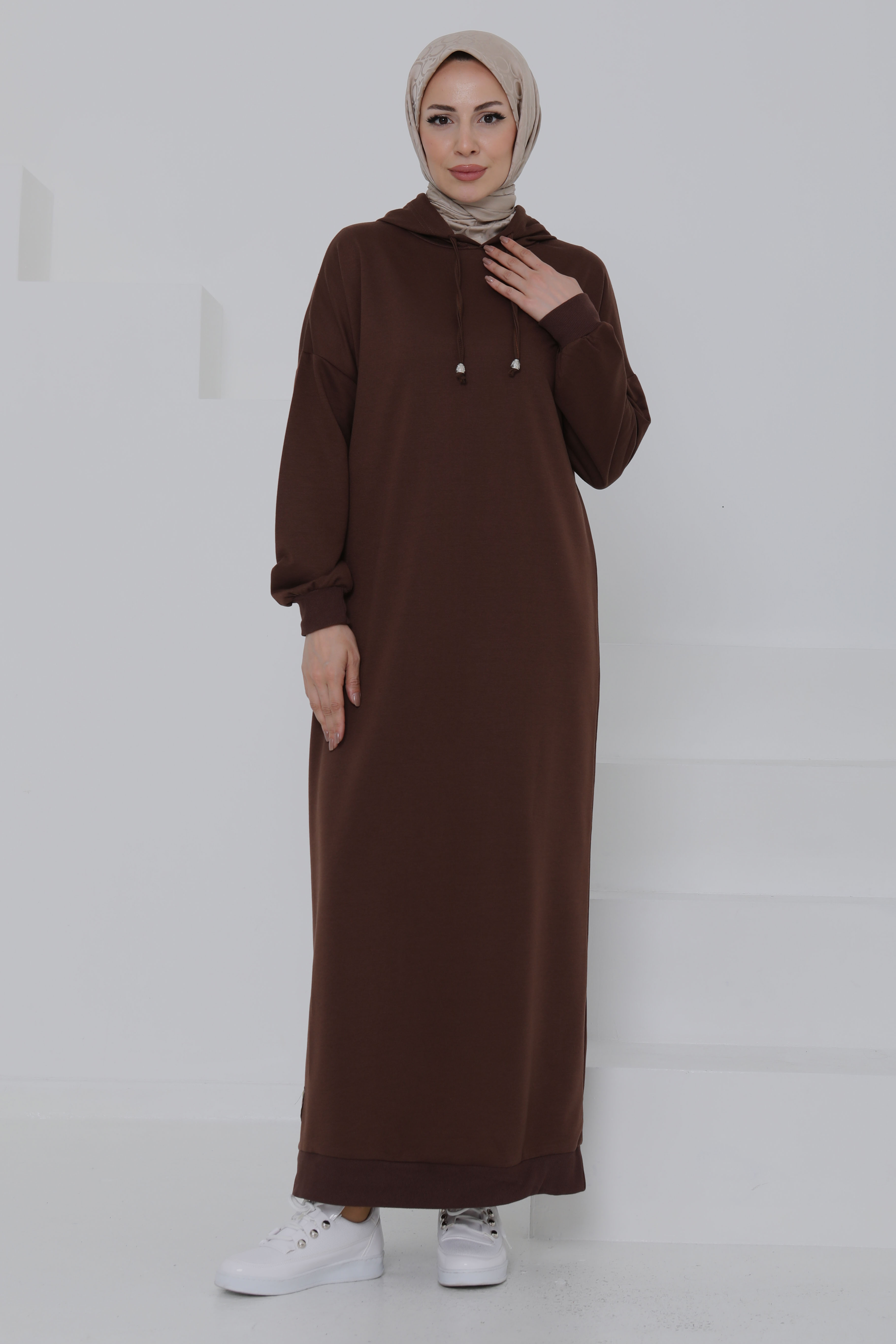 Armalı Elbise Kahve - 27049 - 6