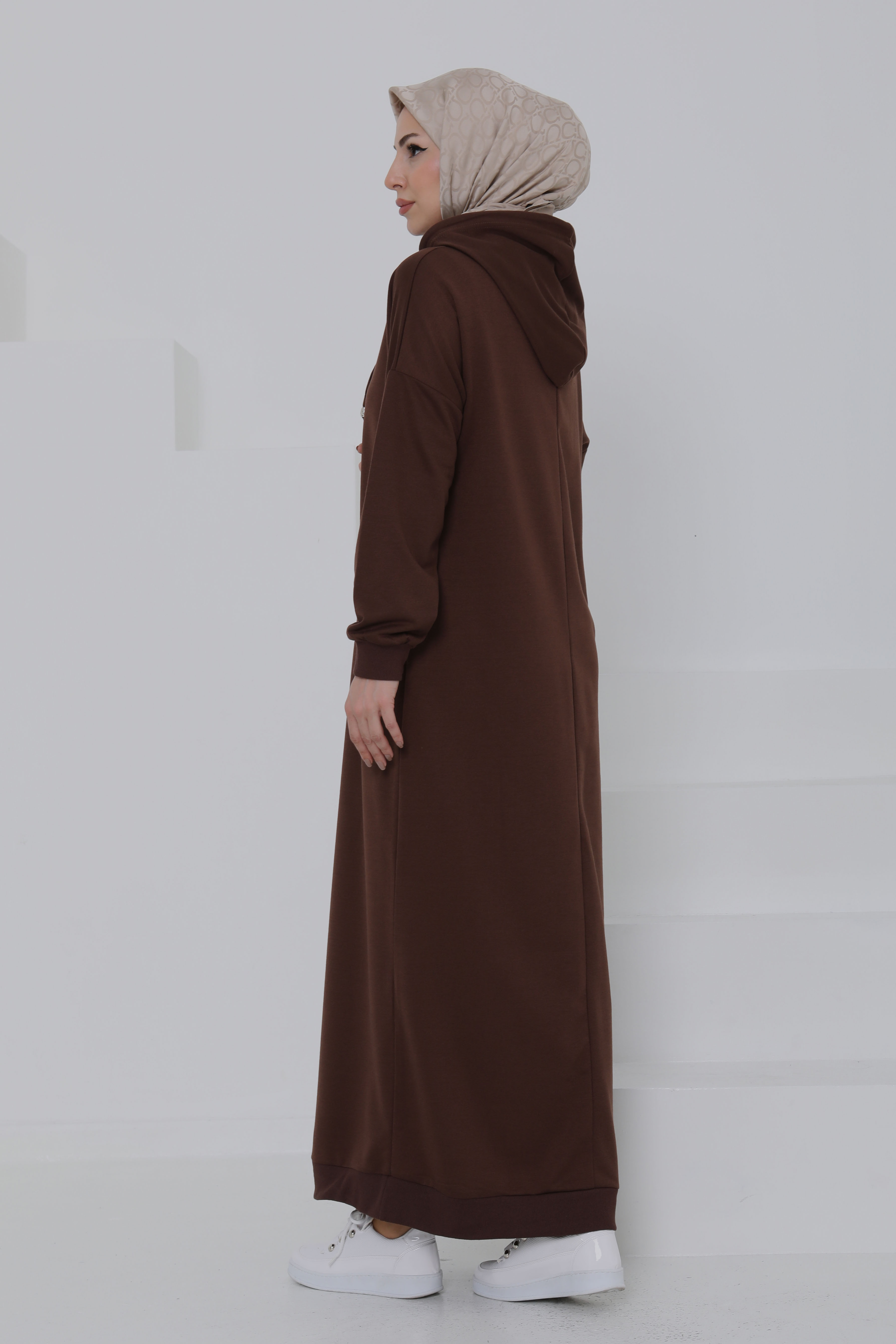 Armalı Elbise Kahve - 27049 - 7