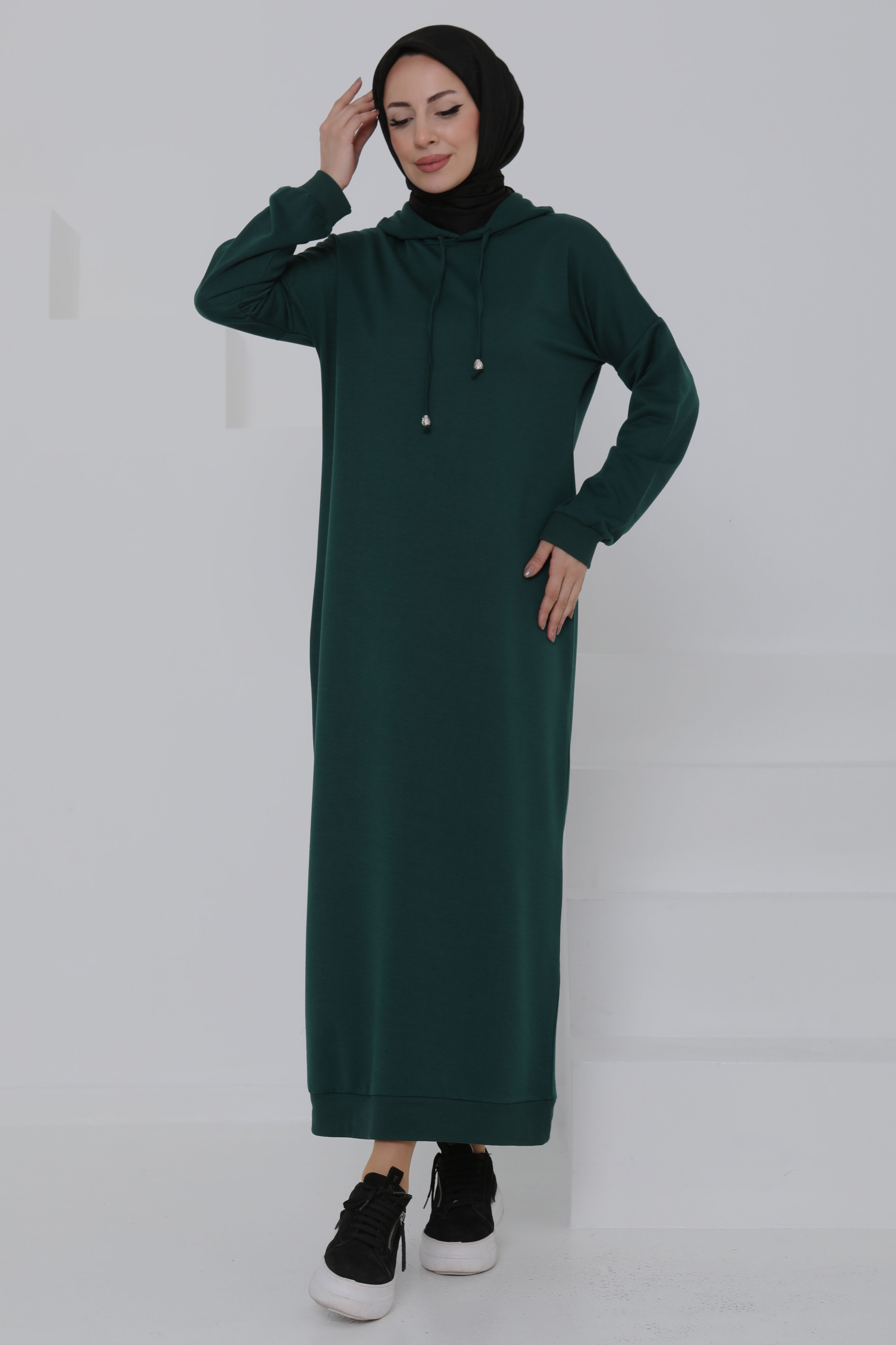 Armalı Elbise Zümrüt - 27049 - 1