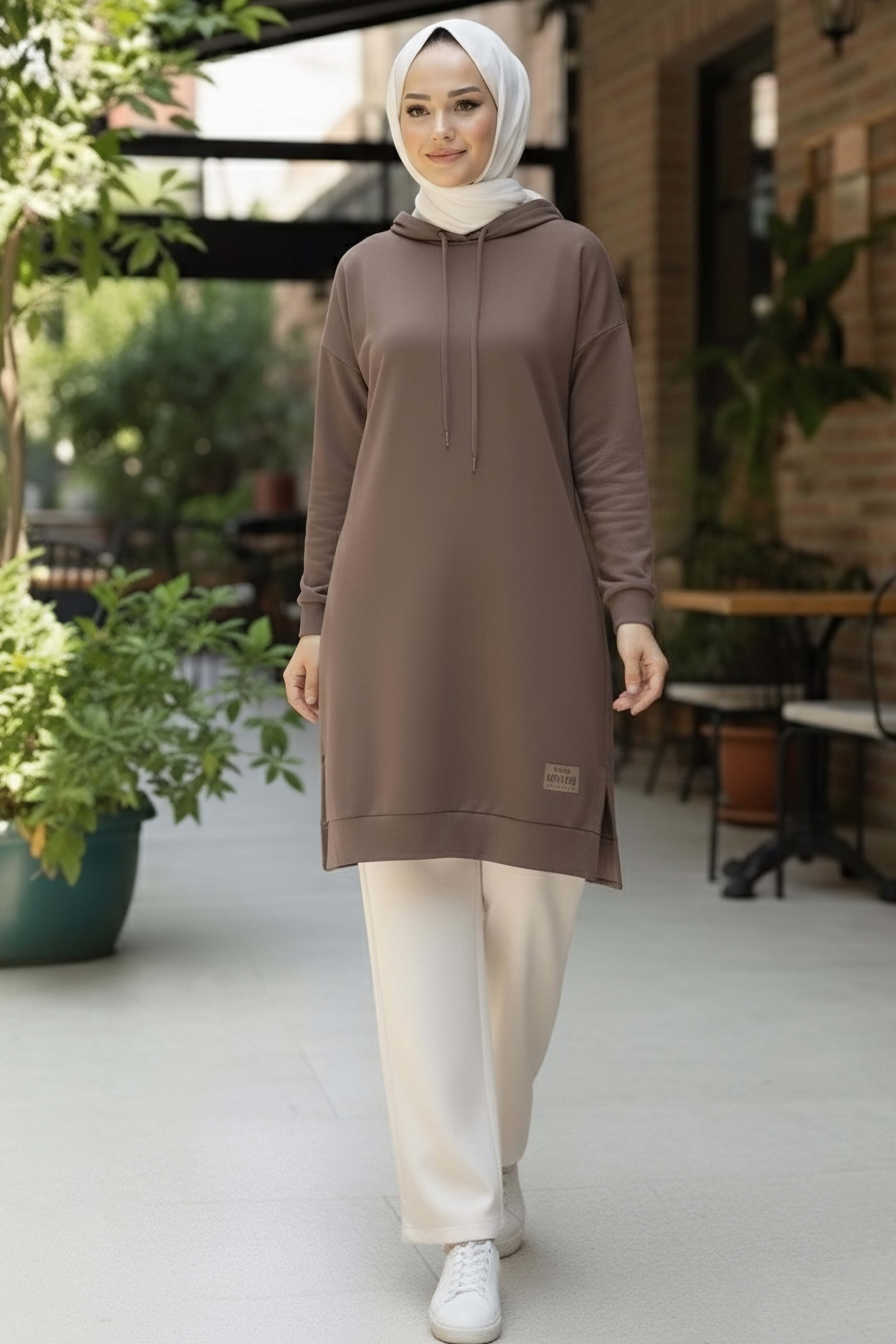 Armalı Vortex Yırtmaçlı Tunik - 27984-VIZON - 1