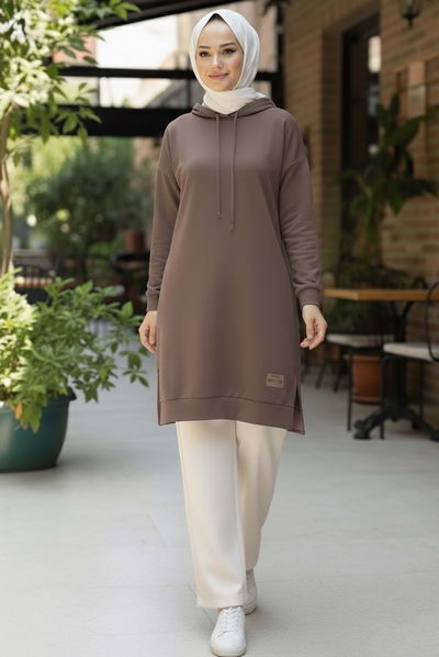 Armalı Vortex Yırtmaçlı Tunik - 27984-VIZON 