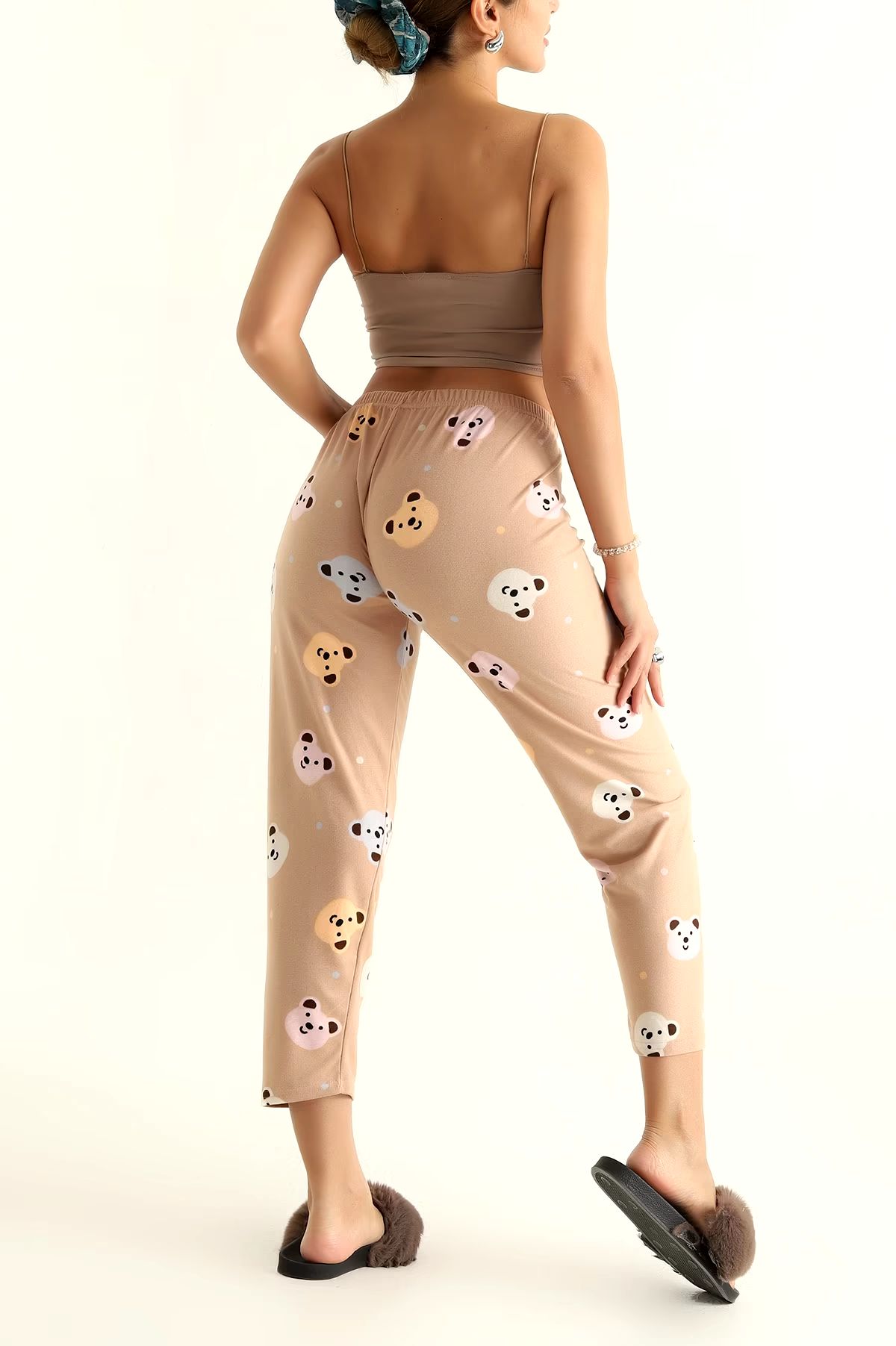 Ayıcıklı Pijama Altı Bej - 26811 - 6