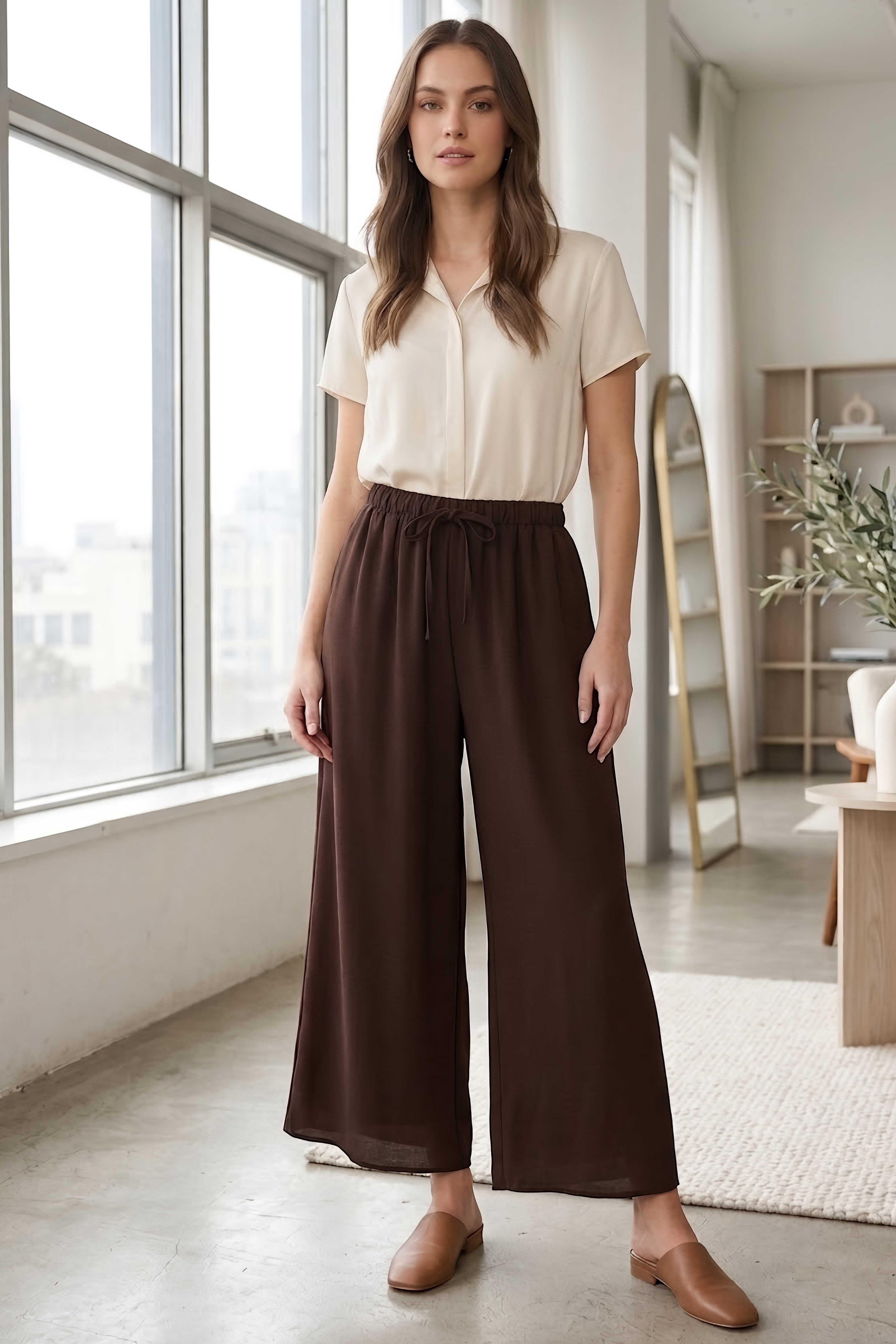 Ayrobin Salaş Pantolon Kahve - 28755-KAHVE - 1