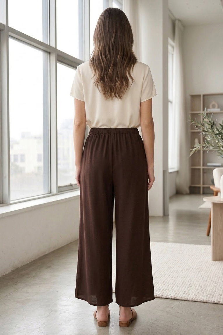 Ayrobin Salaş Pantolon Kahve - 28755-KAHVE - 3