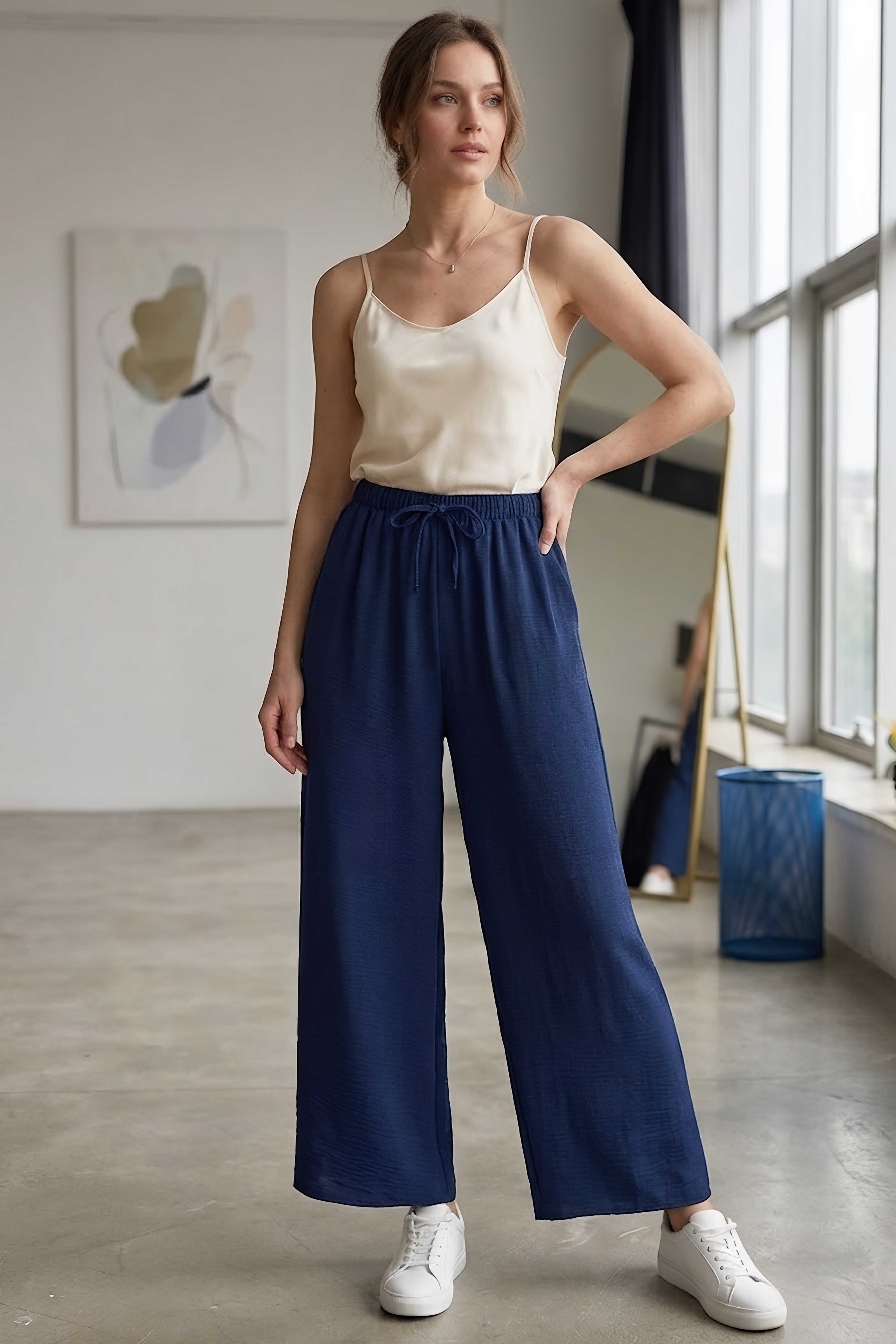 Ayrobin Salaş Pantolon Lacivert - 28755-LACIVERT - 1