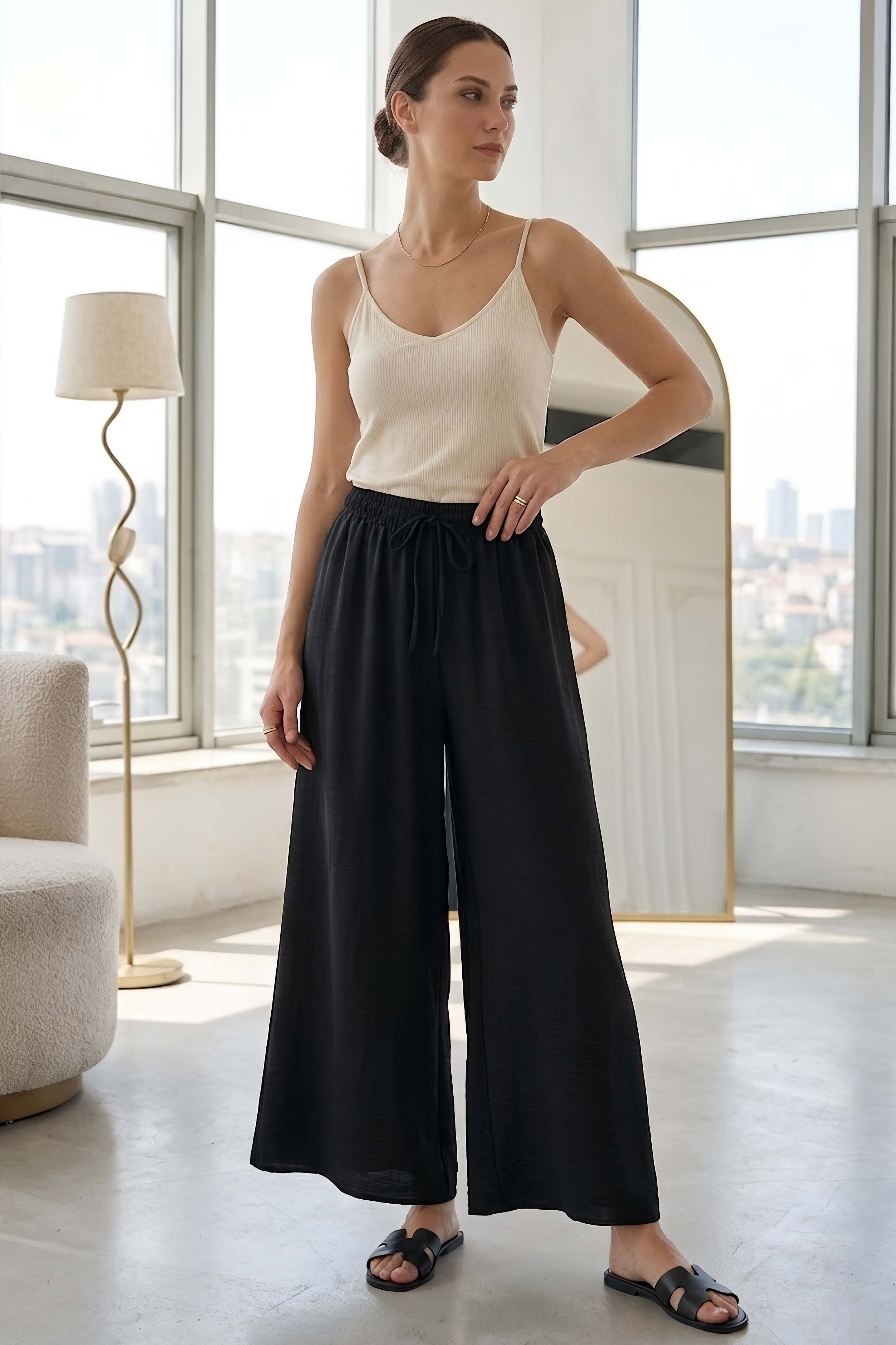 Ayrobin Salaş Pantolon Siyah - 28755-SIYAH - 1