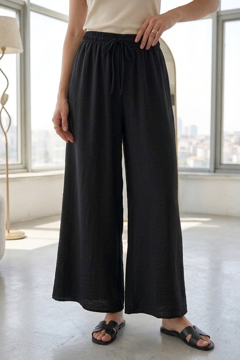 Ayrobin Salaş Pantolon Siyah - 28755-SIYAH - 2