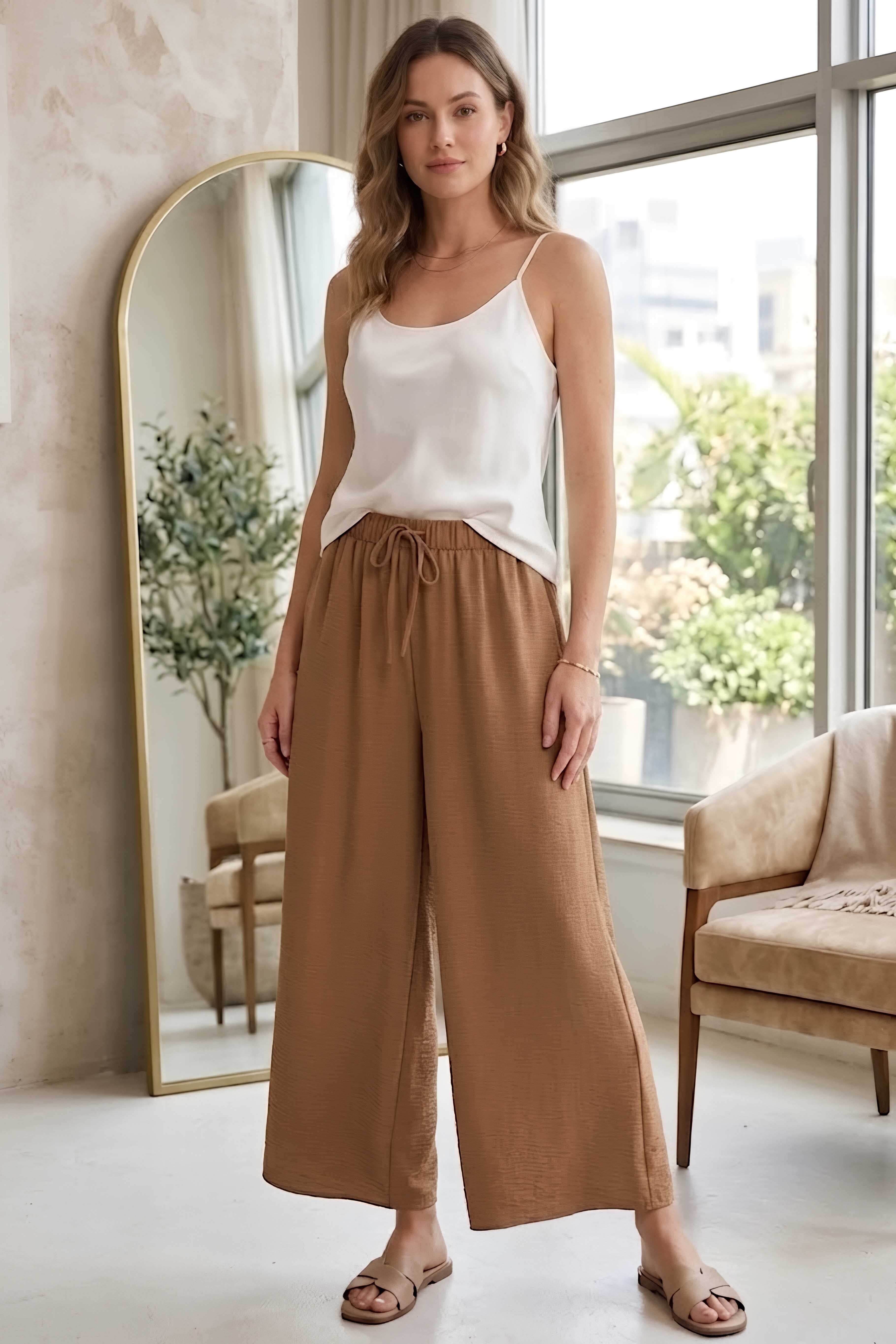 Ayrobin Salaş Pantolon Vizon - 28755-VIZON - 1