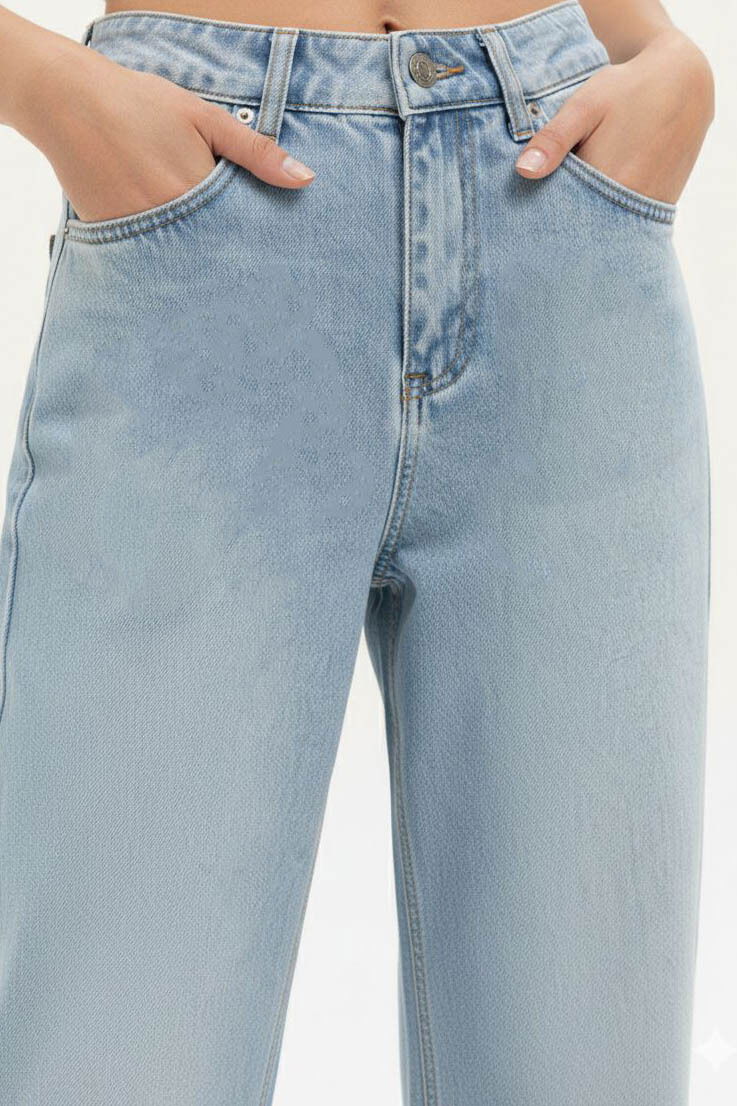 Baggy Kot Pantolon - 28280-BUZ-MAVI - 3