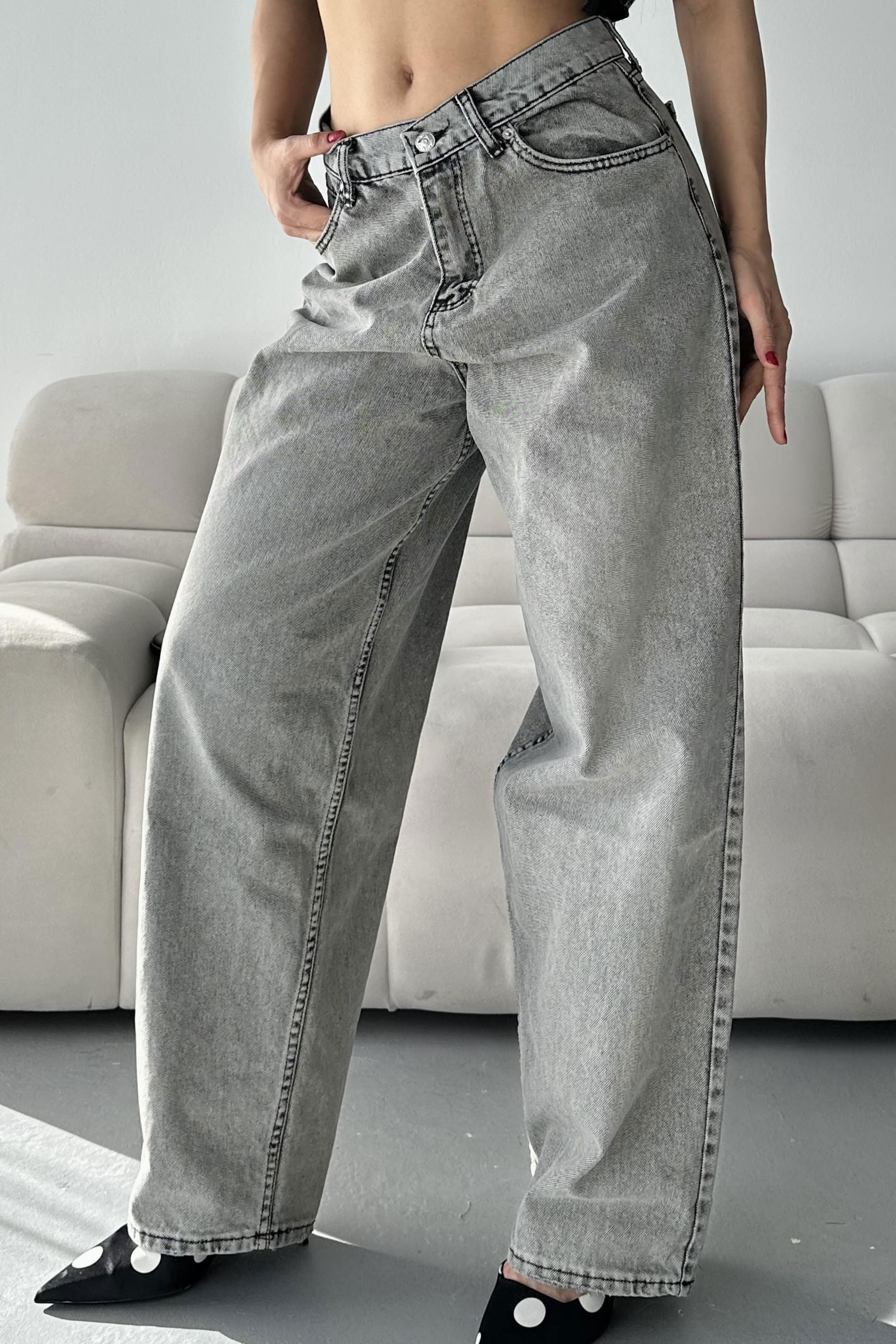 Baggy Kot Pantolon - 28280-FUME - 1