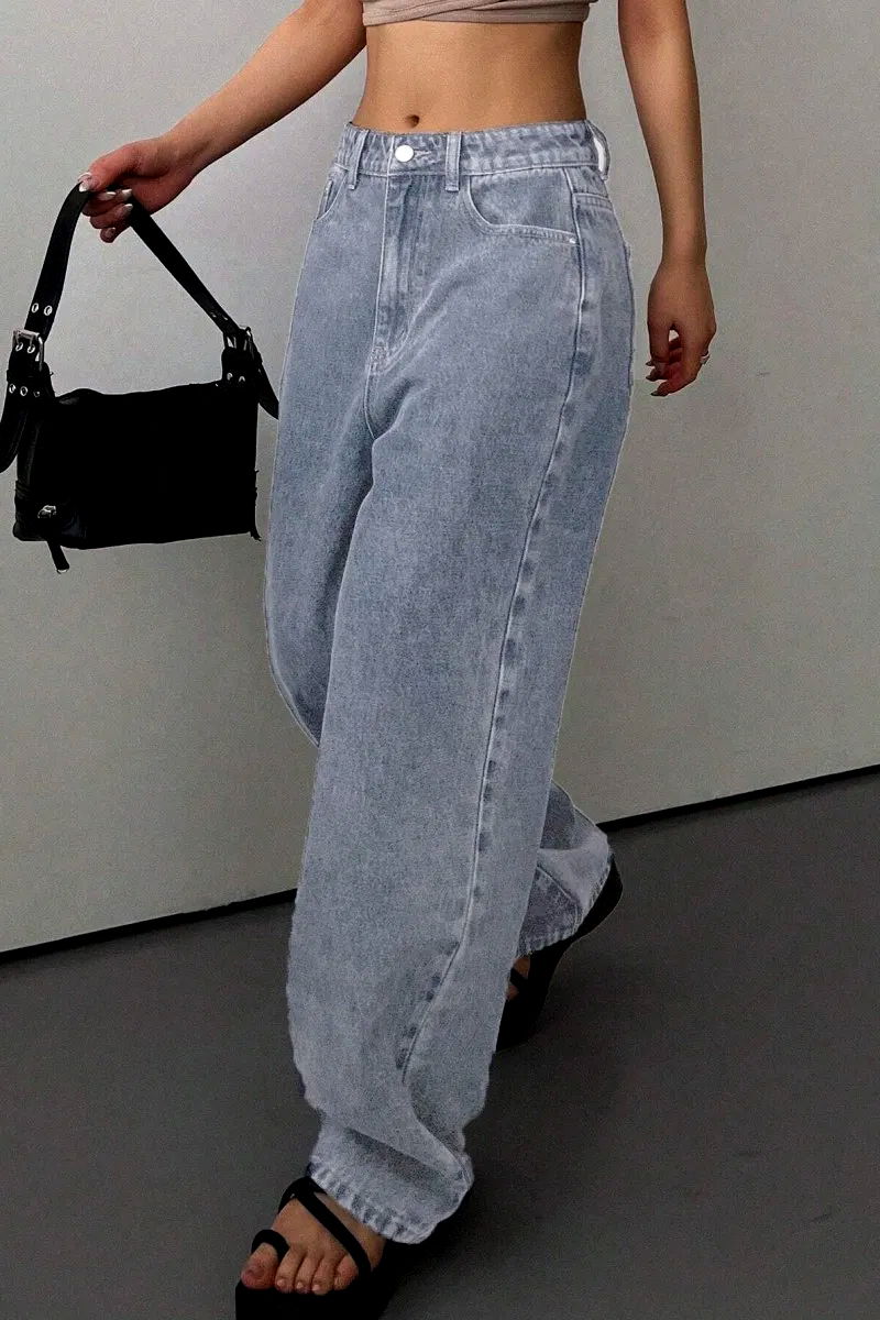 Baggy Kot Pantolon Acik Mavi - 26755 - 2