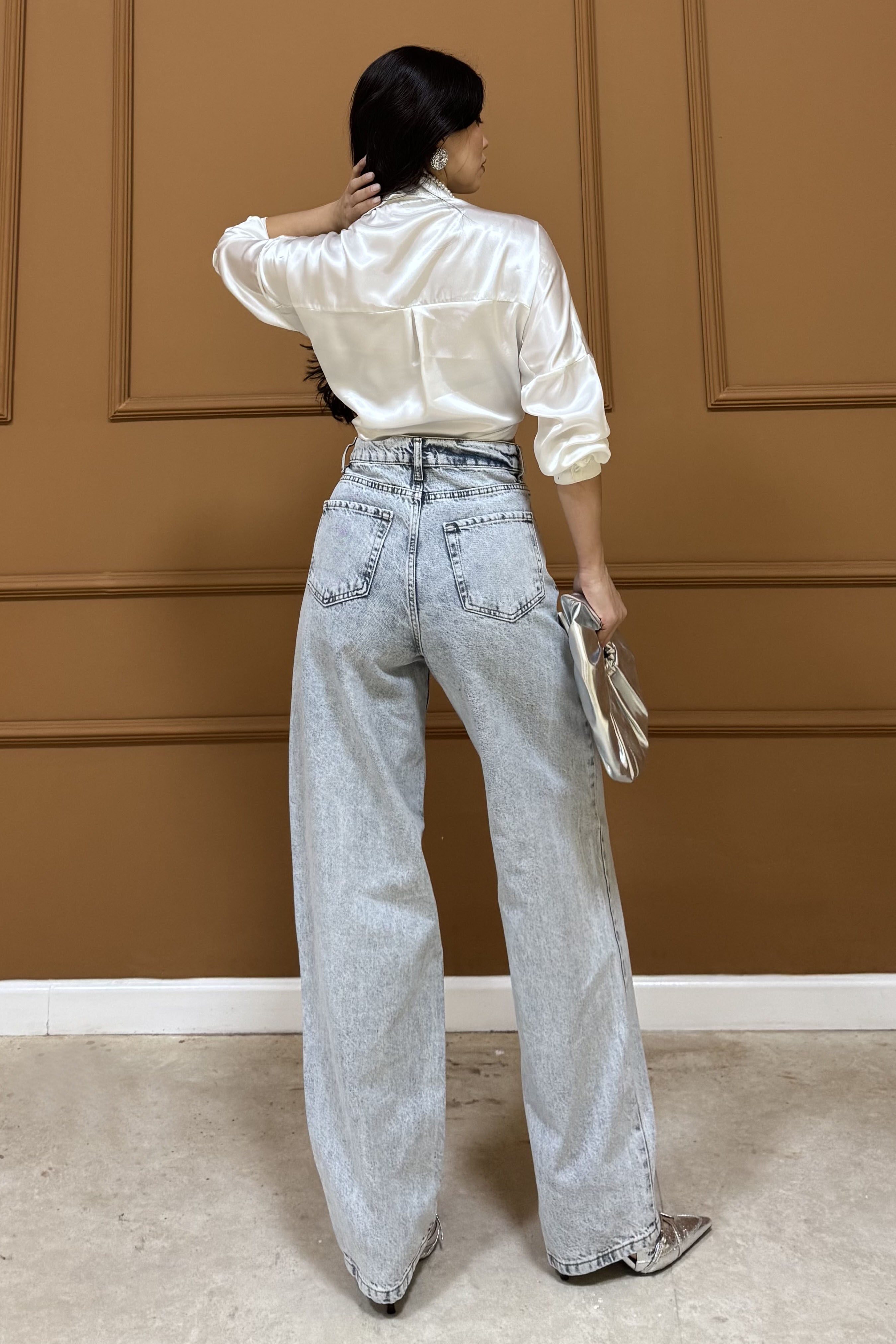 Baggy Kot Pantolon Buz Mavi - 26755 - 5