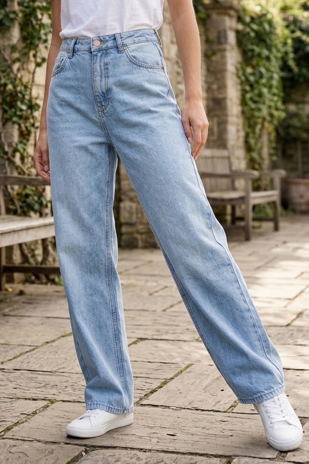 Baggy Kot Pantolon Buz Mavi - K3006-BUZ-MAVI - 2