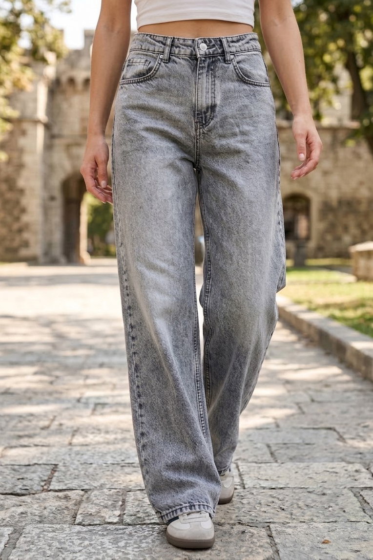 Baggy Kot Pantolon Gri - K3006-GRI - 2