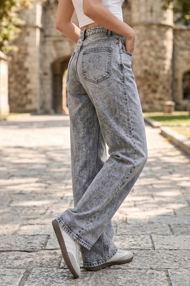 Baggy Kot Pantolon Gri - K3006-GRI - 4
