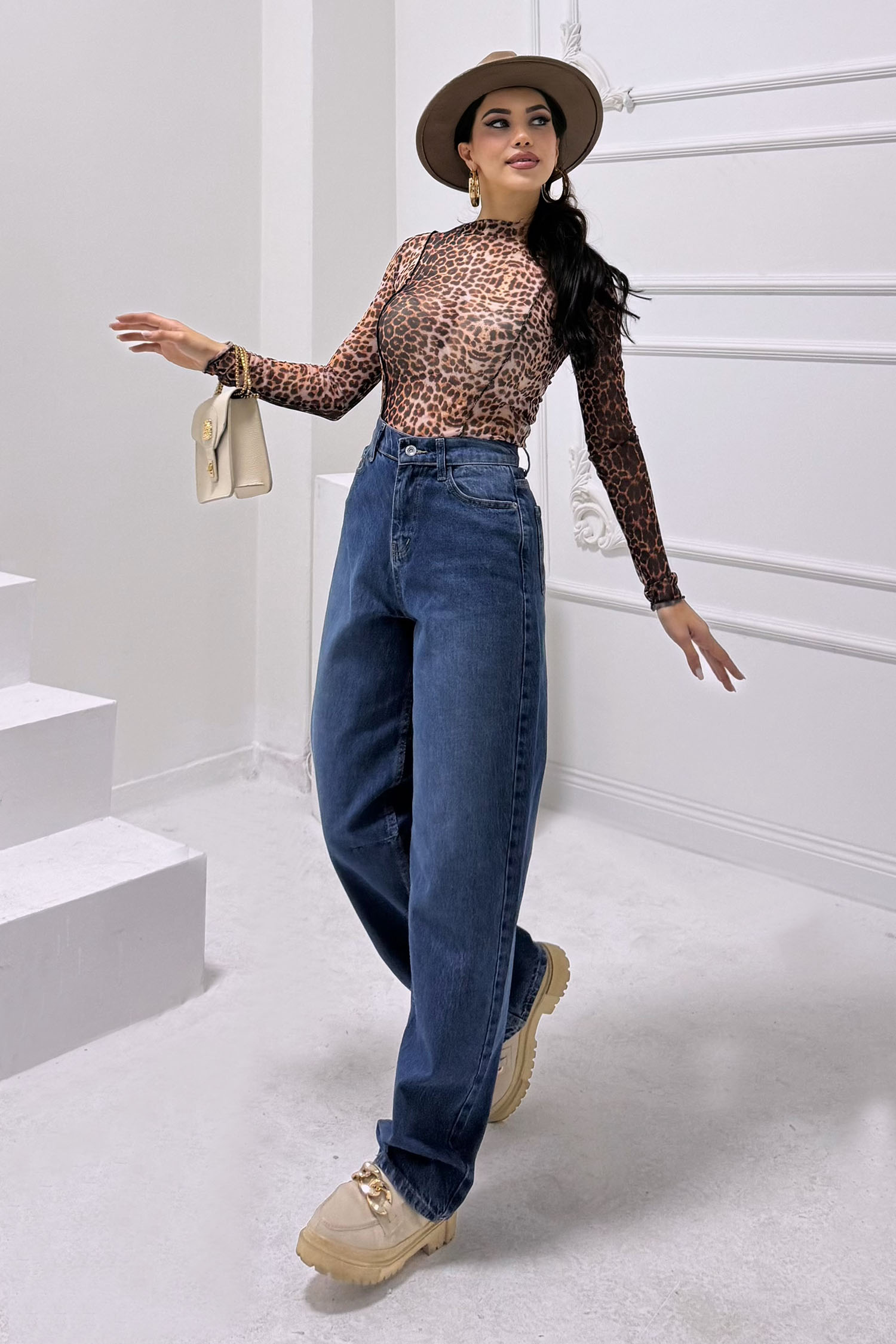Baggy Kot Pantolon Koyu Mavi - 26755 - 2