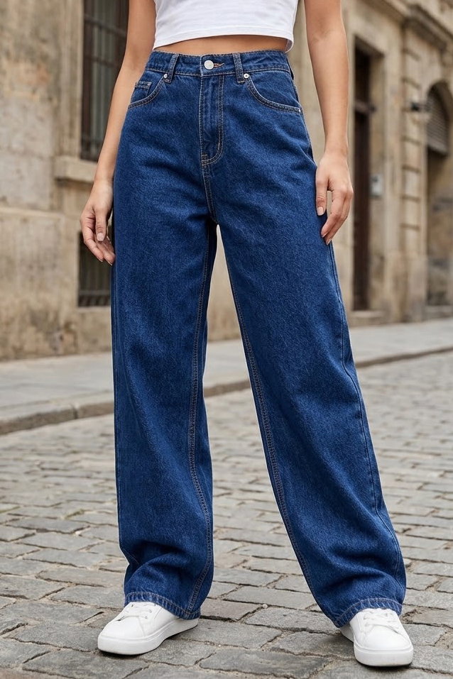 Baggy Kot Pantolon Koyu Mavi - K3006-KOYU-MAVI - 2