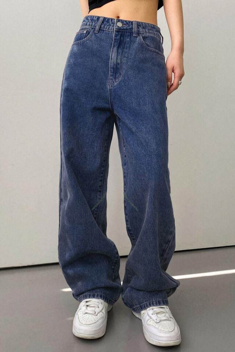Baggy Kot Pantolon Mavi - 26755 - 1