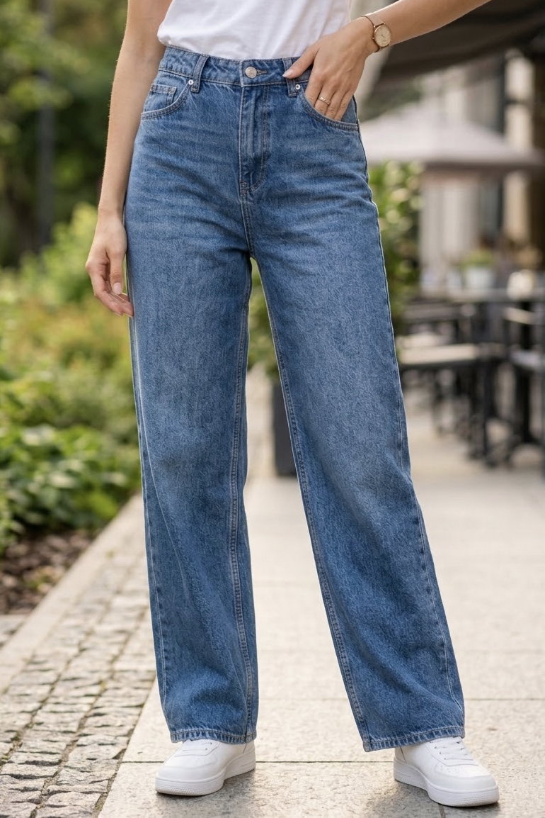 Baggy Kot Pantolon Mavi - 29072-MAVI - 2