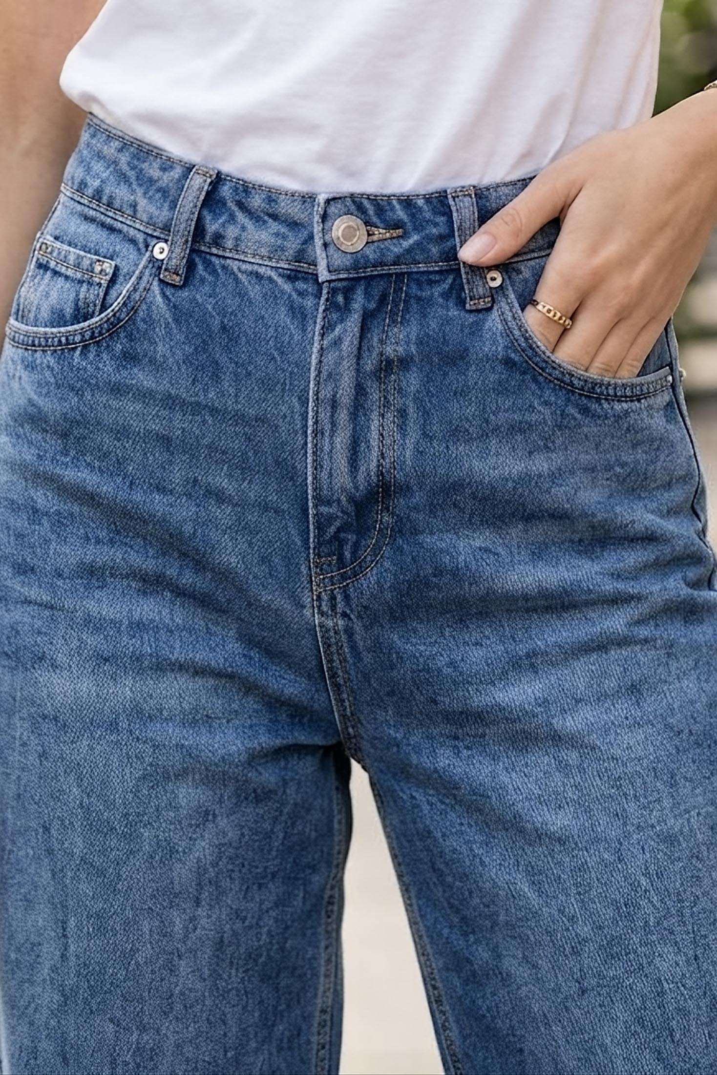 Baggy Kot Pantolon Mavi - 29072-MAVI - 3