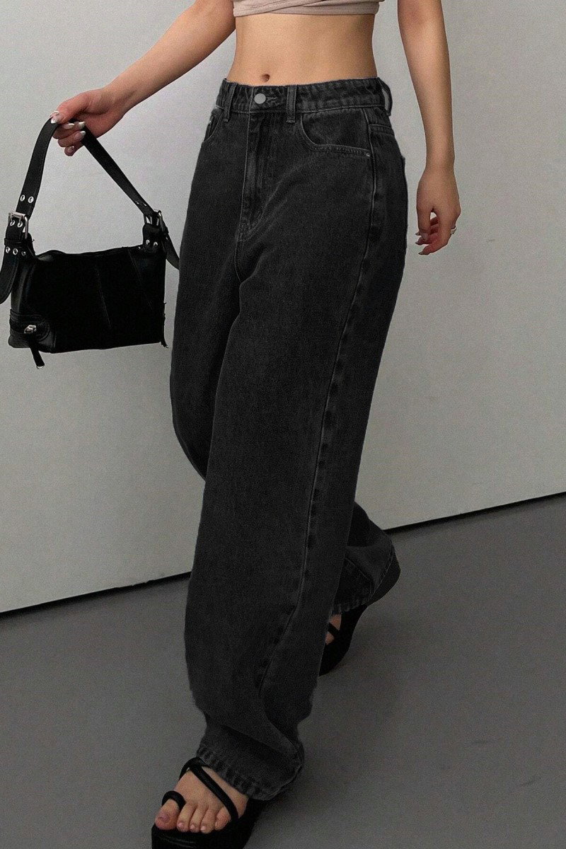 Baggy Kot Pantolon Siyah - 26755 - 1