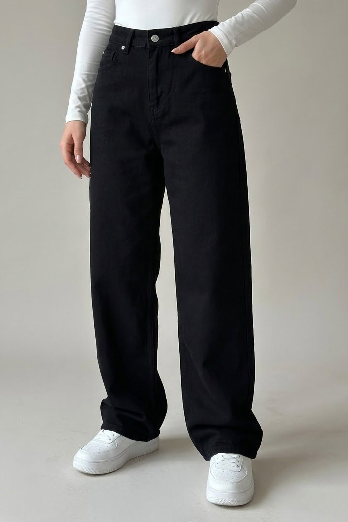 Baggy Kot Pantolon Siyah - K3006-SIYAH - 1