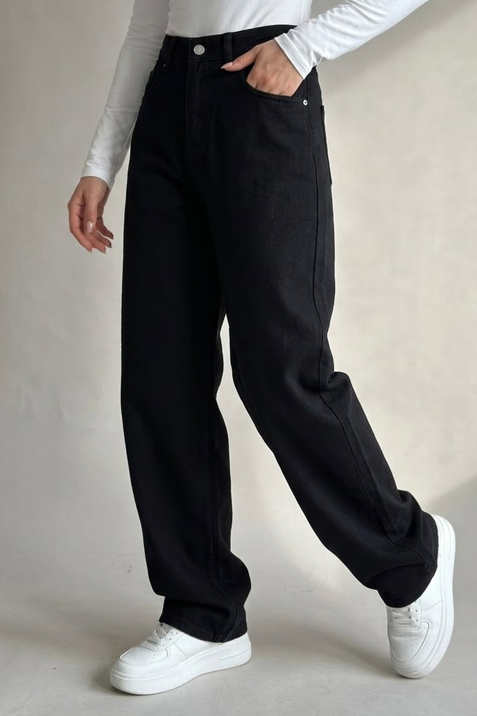 Baggy Kot Pantolon Siyah - K3006-SIYAH - 2