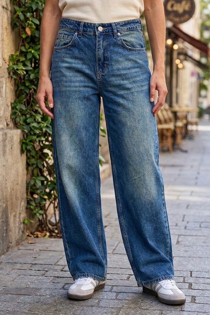 Baggy Kot Pantolon Yeşil Tint Yikama - K3006-YESIL-TINT-YIKAMA - 2