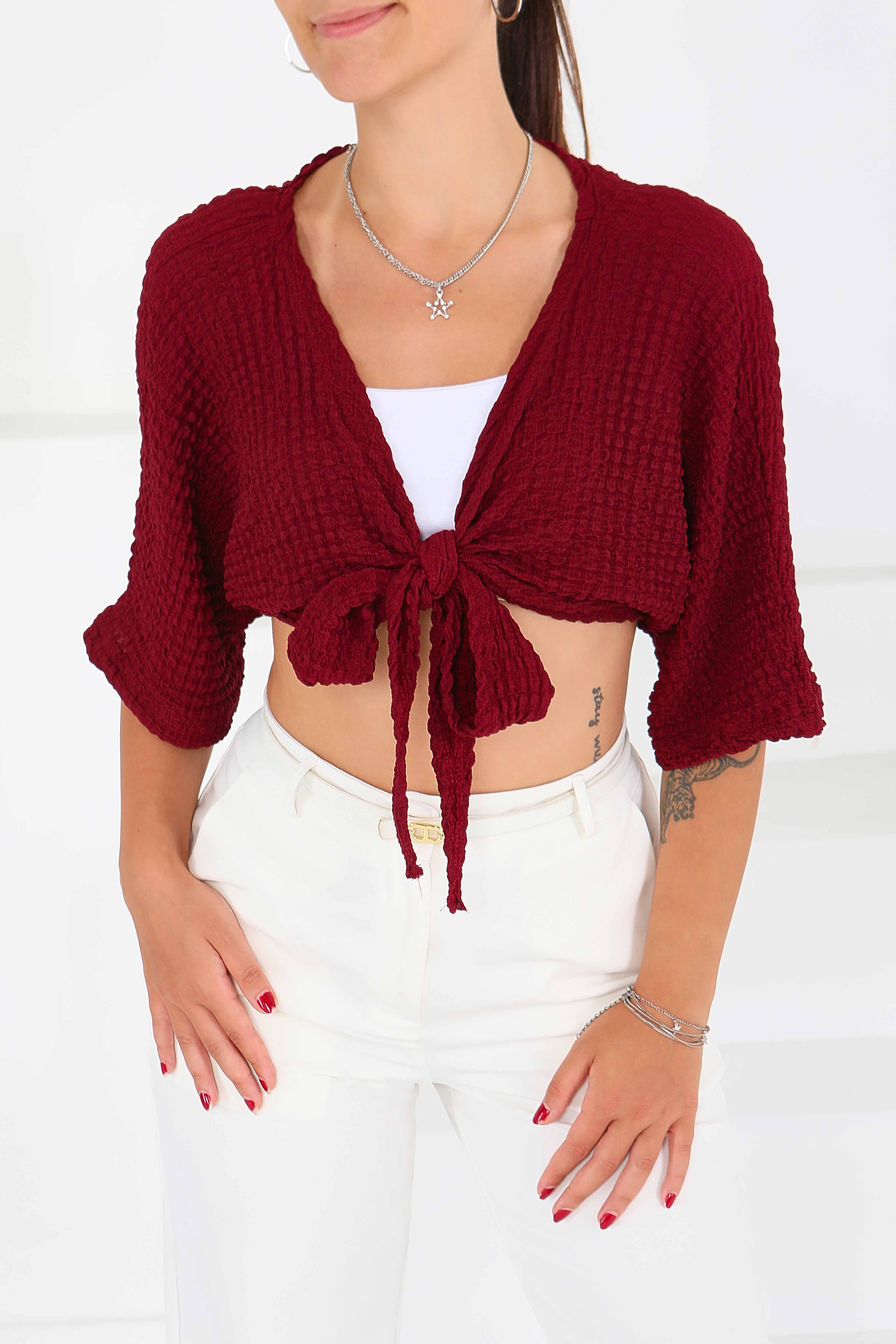 Bağlamalı Bluz - 27539 - 2