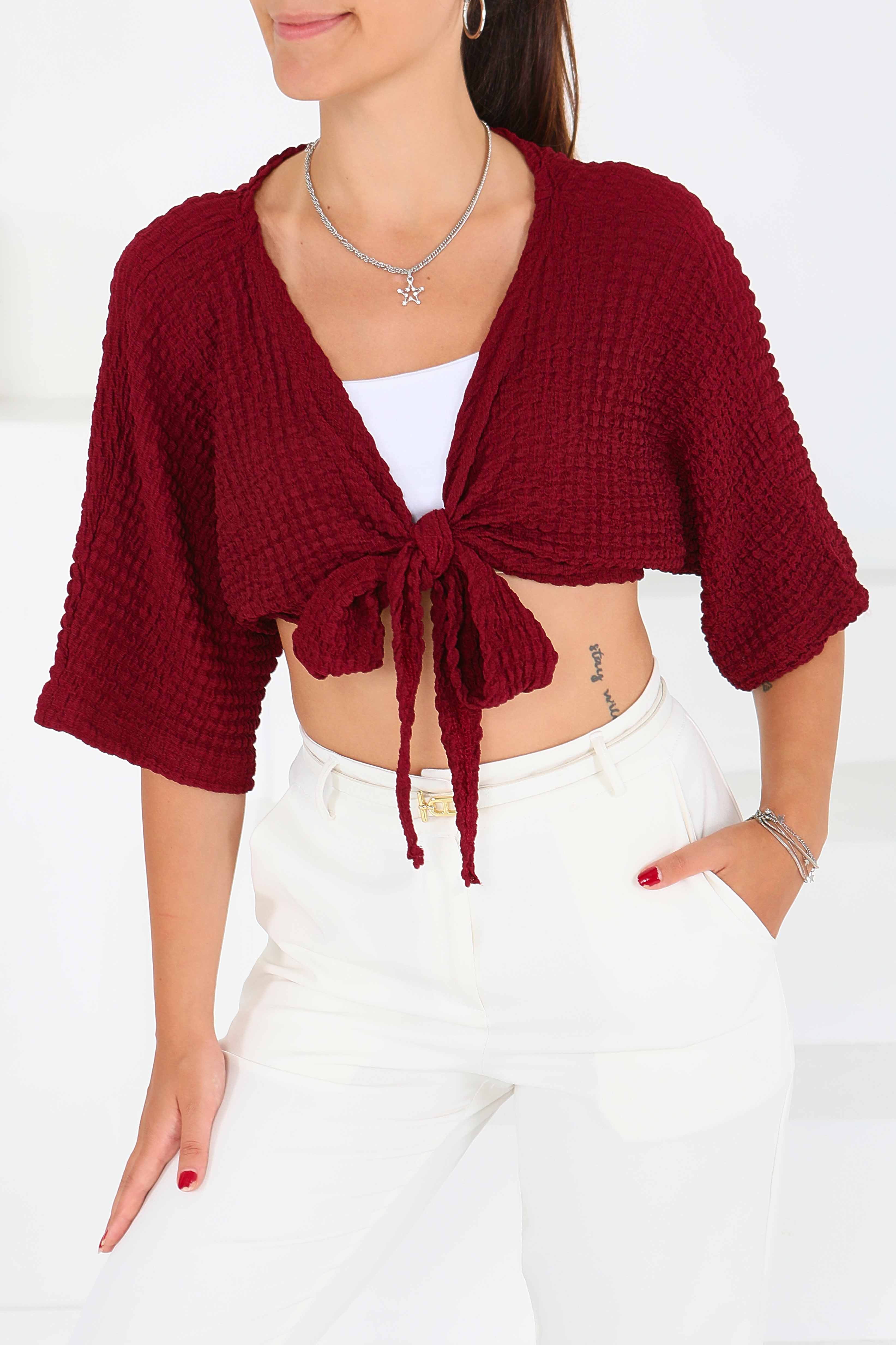 Bağlamalı Bluz - 27539 - 3