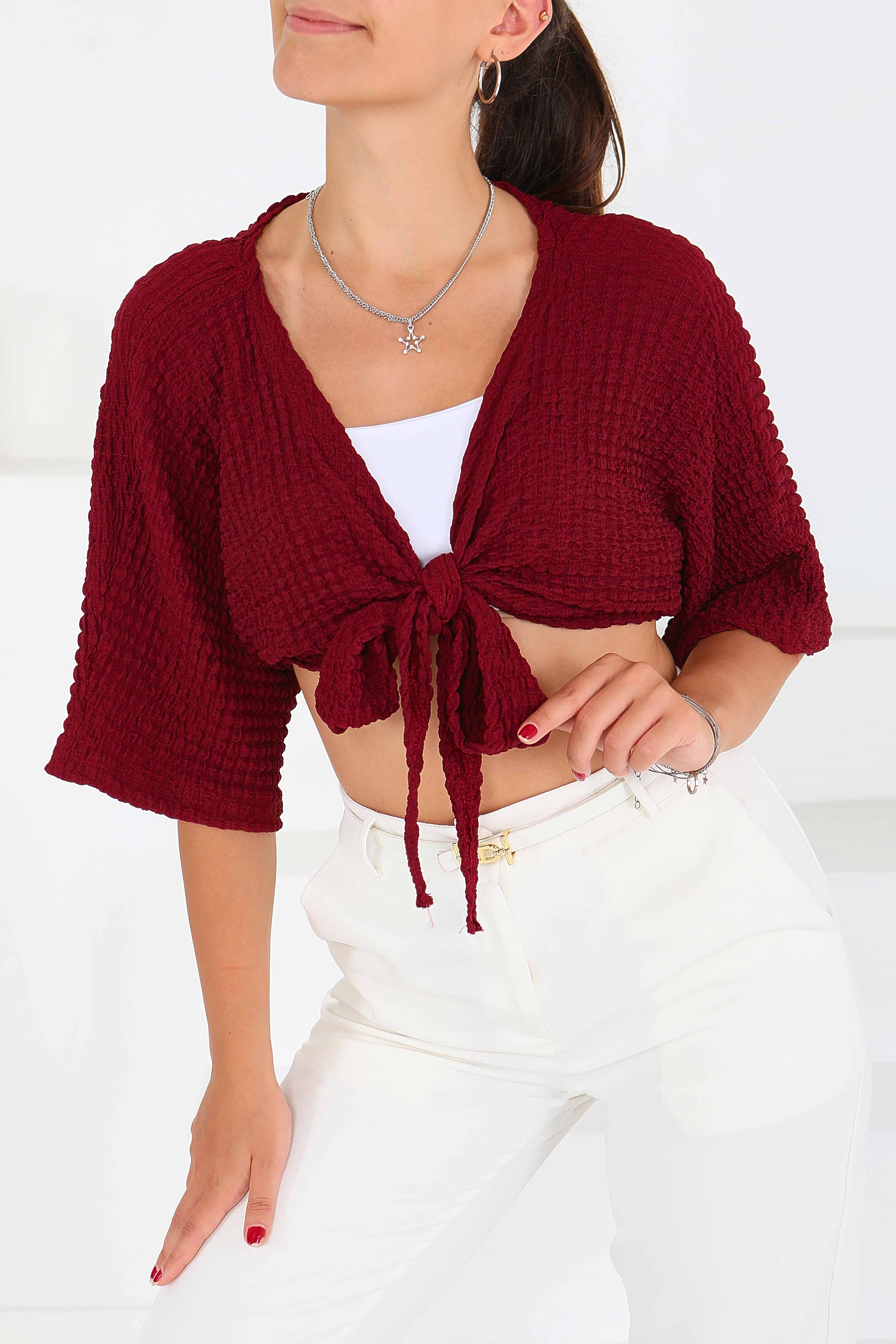 Bağlamalı Bluz - 27539 - 5