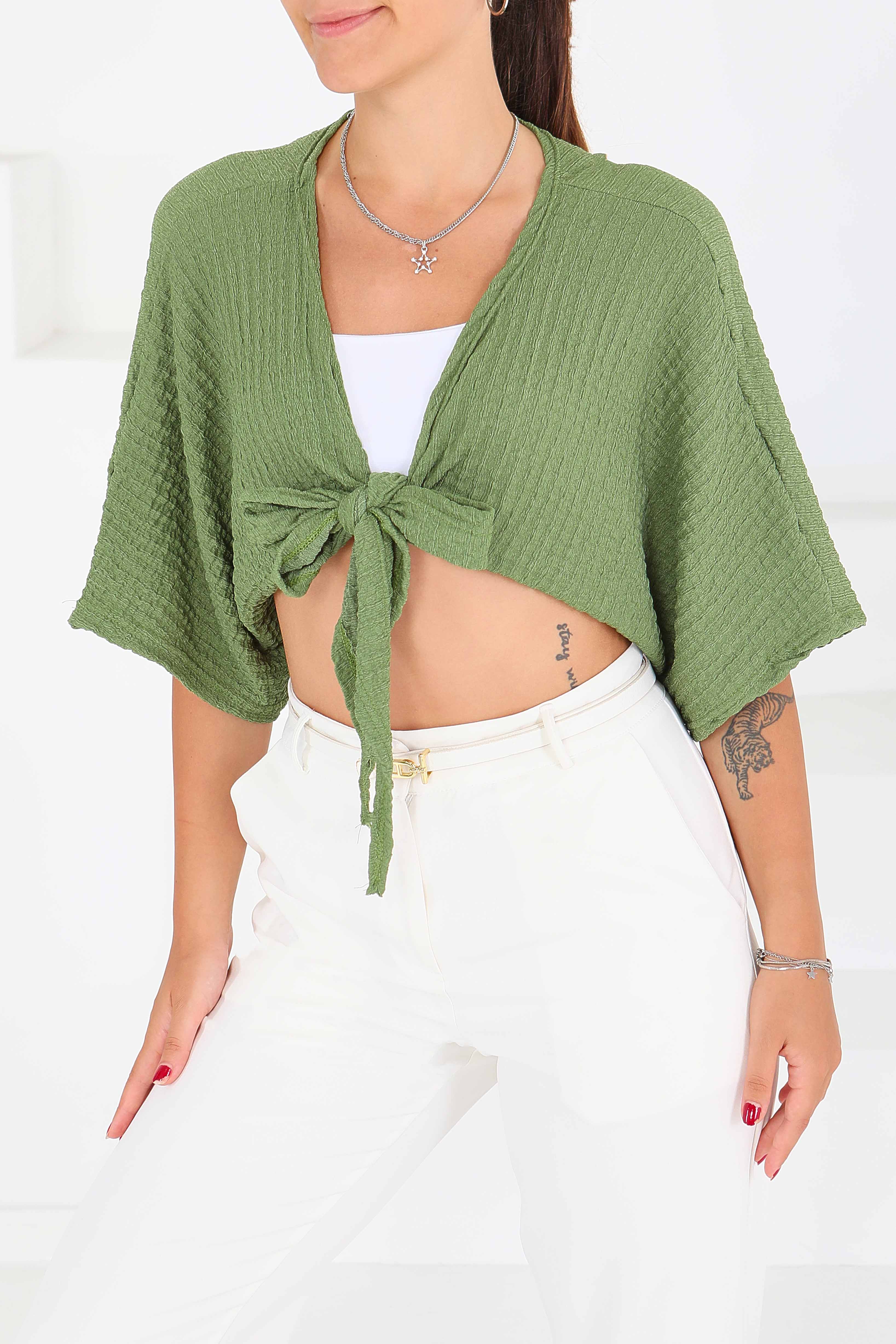 Bağlamalı Bluz - 27539 - 1