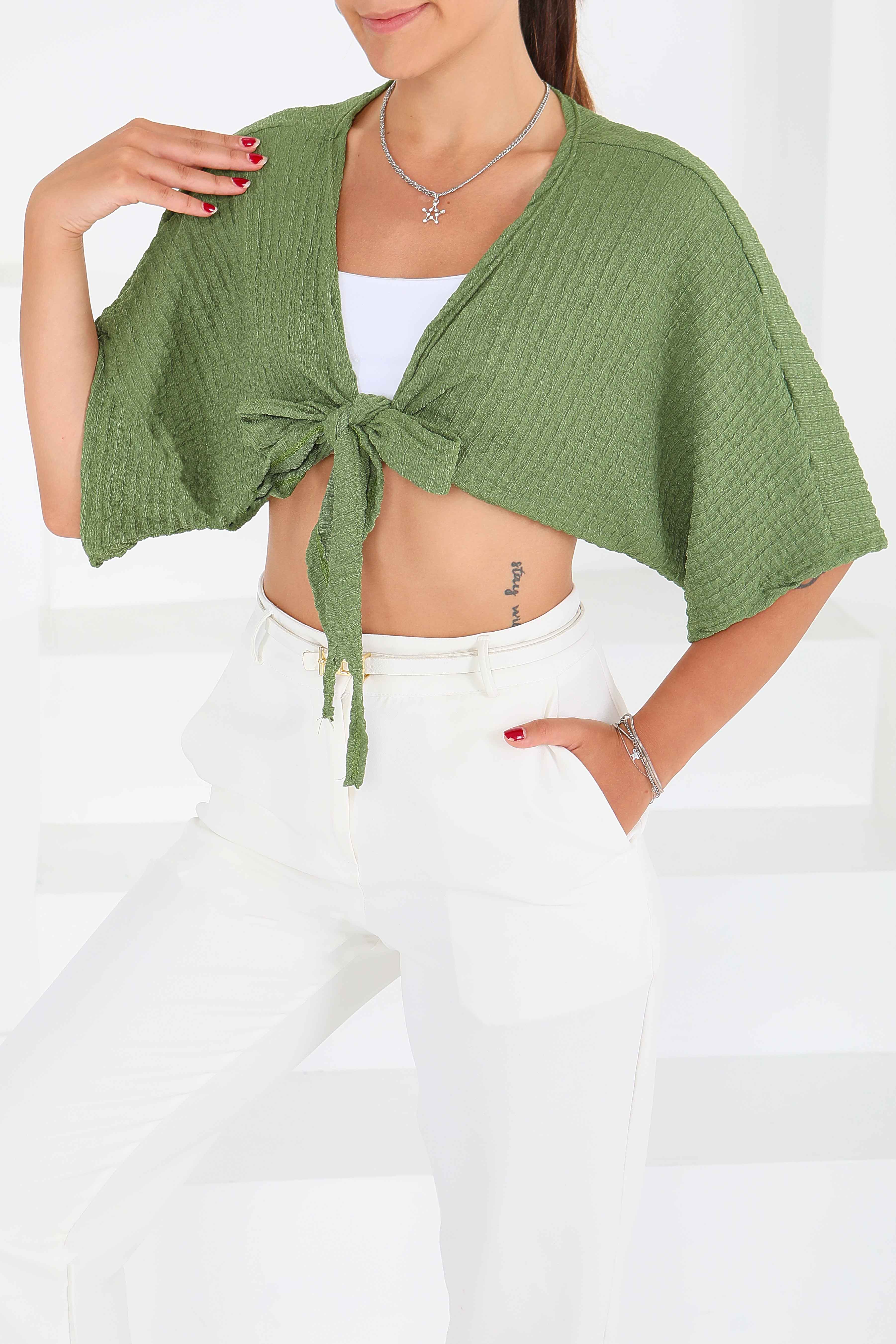 Bağlamalı Bluz - 27539 - 2