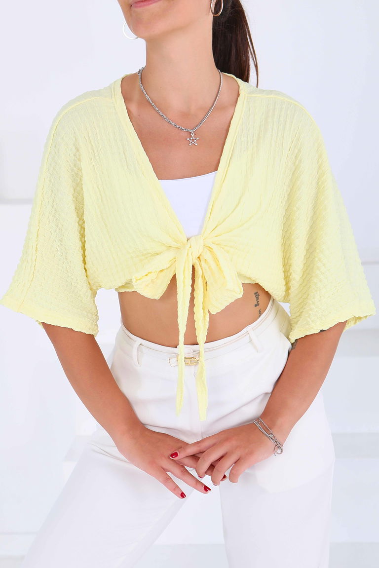 Bağlamalı Bluz - 27539 - TOFİSA