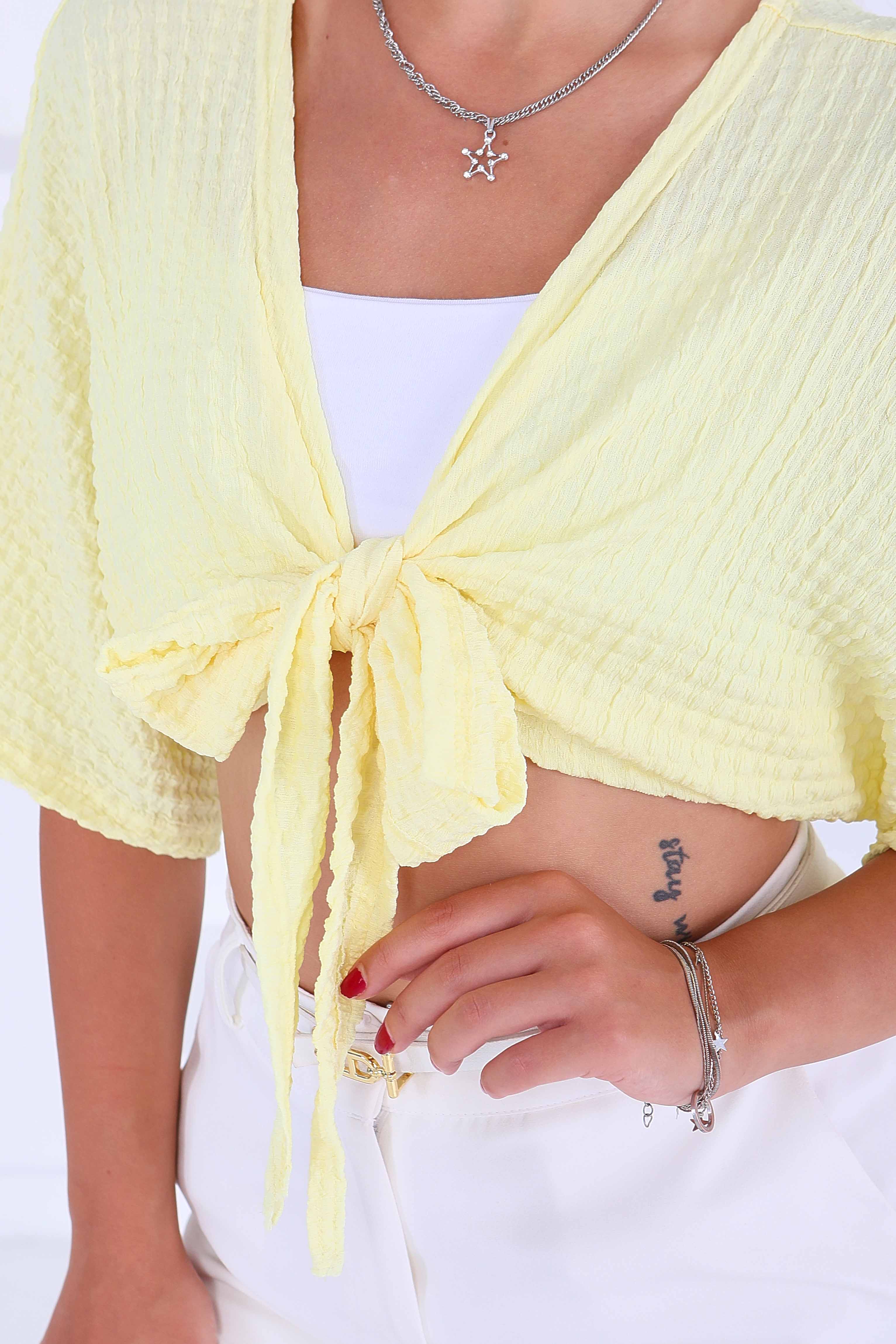 Bağlamalı Bluz - 27539 - 3