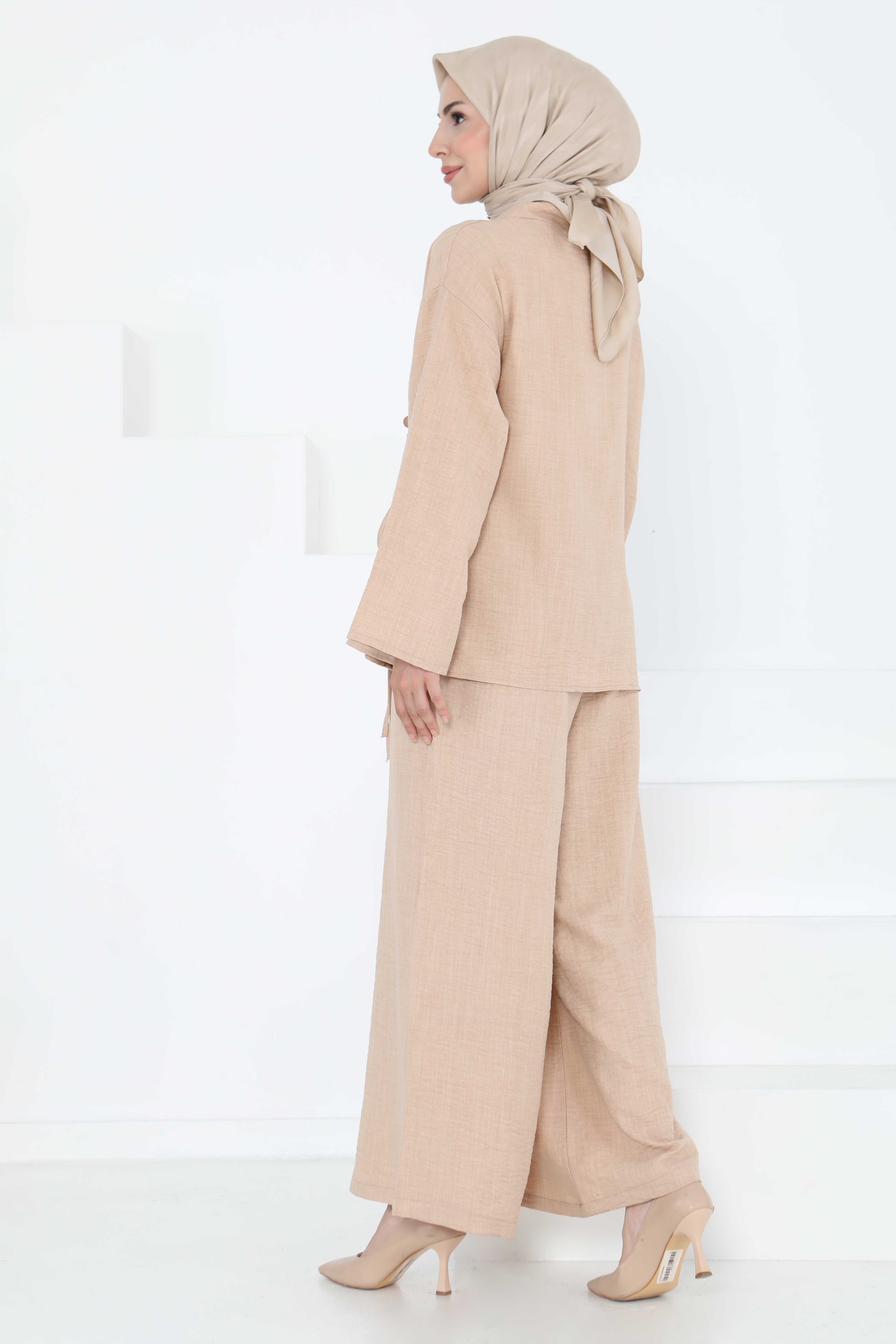 Bağlamalı Ceket Pantolon - 27258 - 7