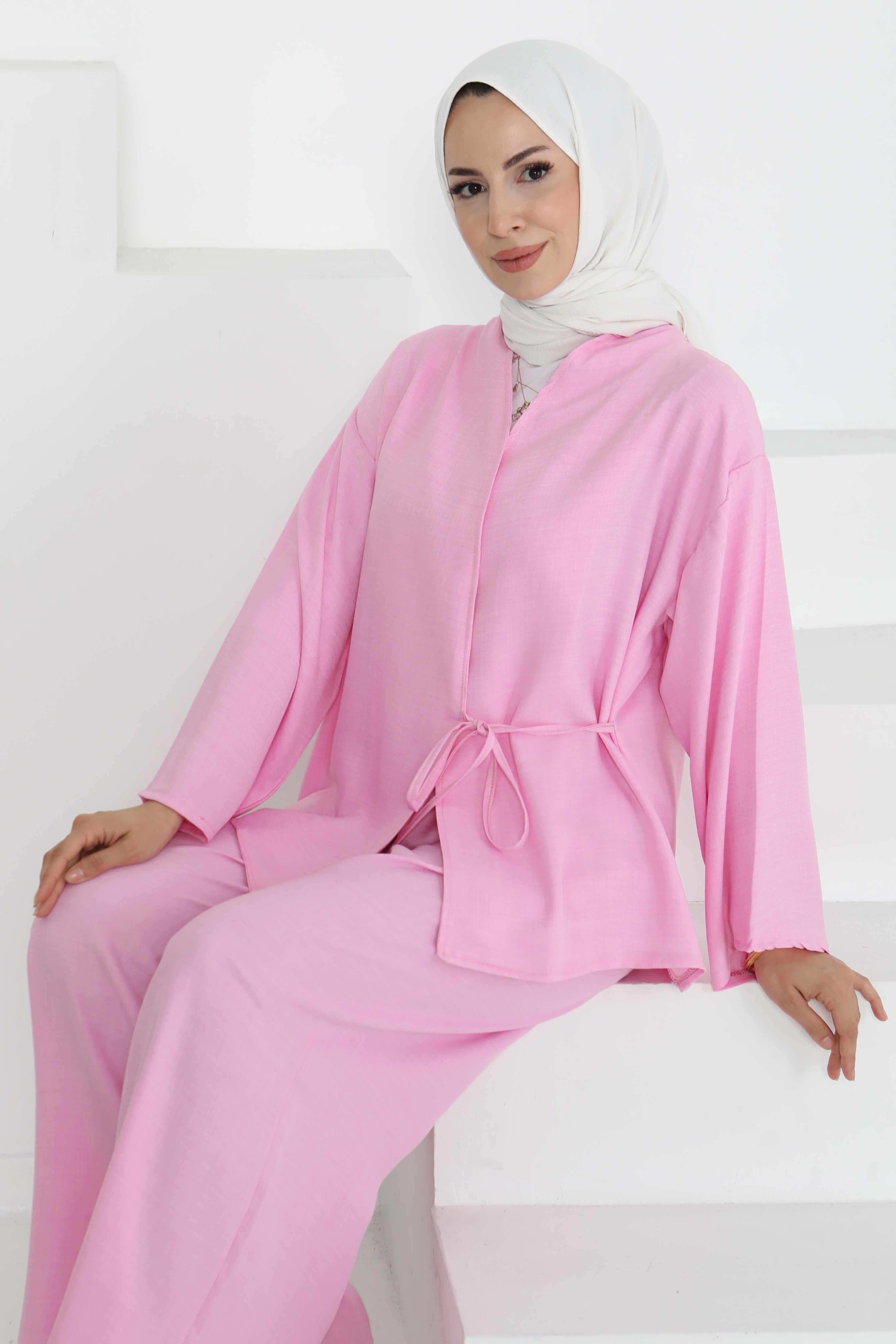 Bağlamalı Ceket Pantolon - 27258 - 2