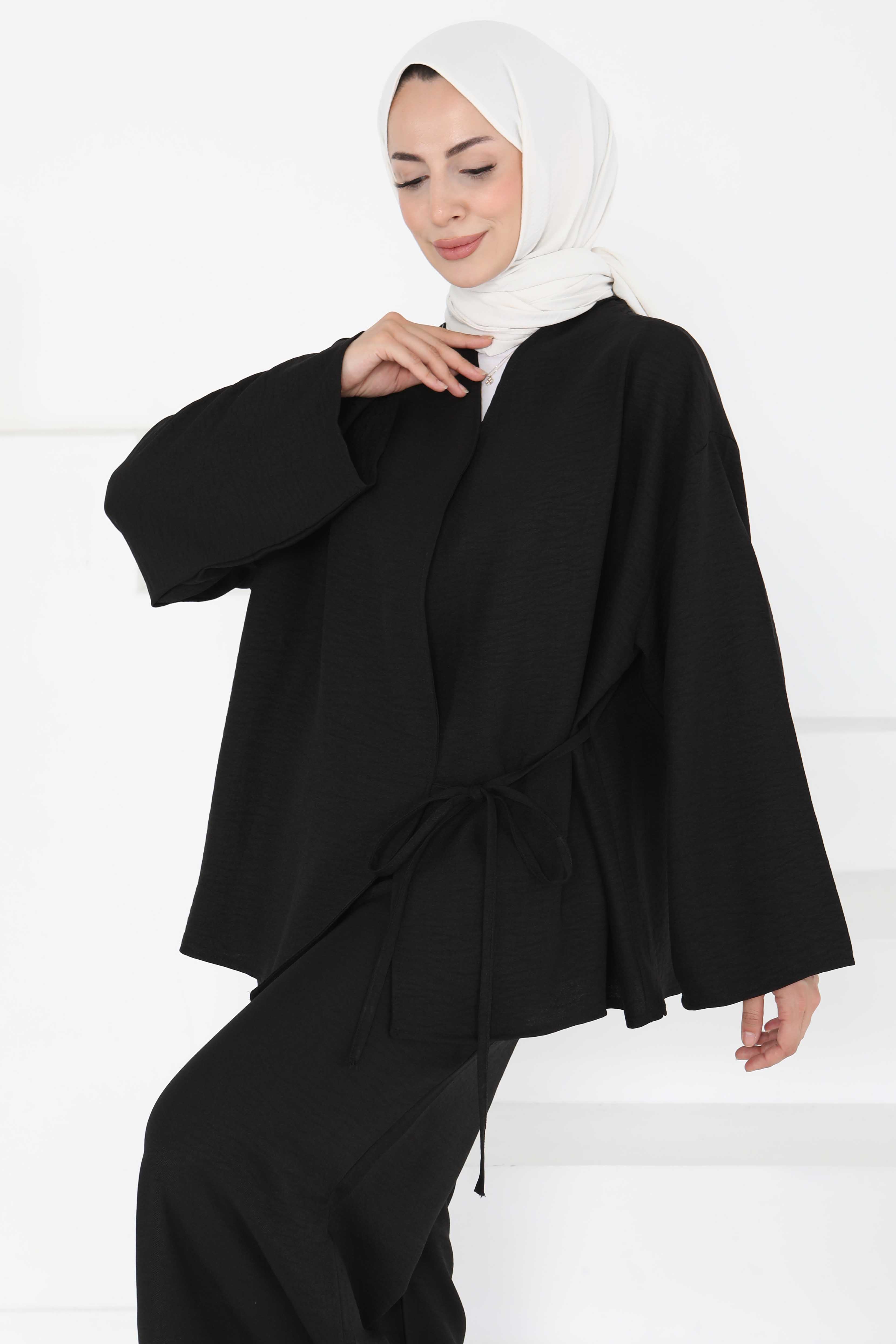 Bağlamalı Ceket Pantolon - 27258 - 1