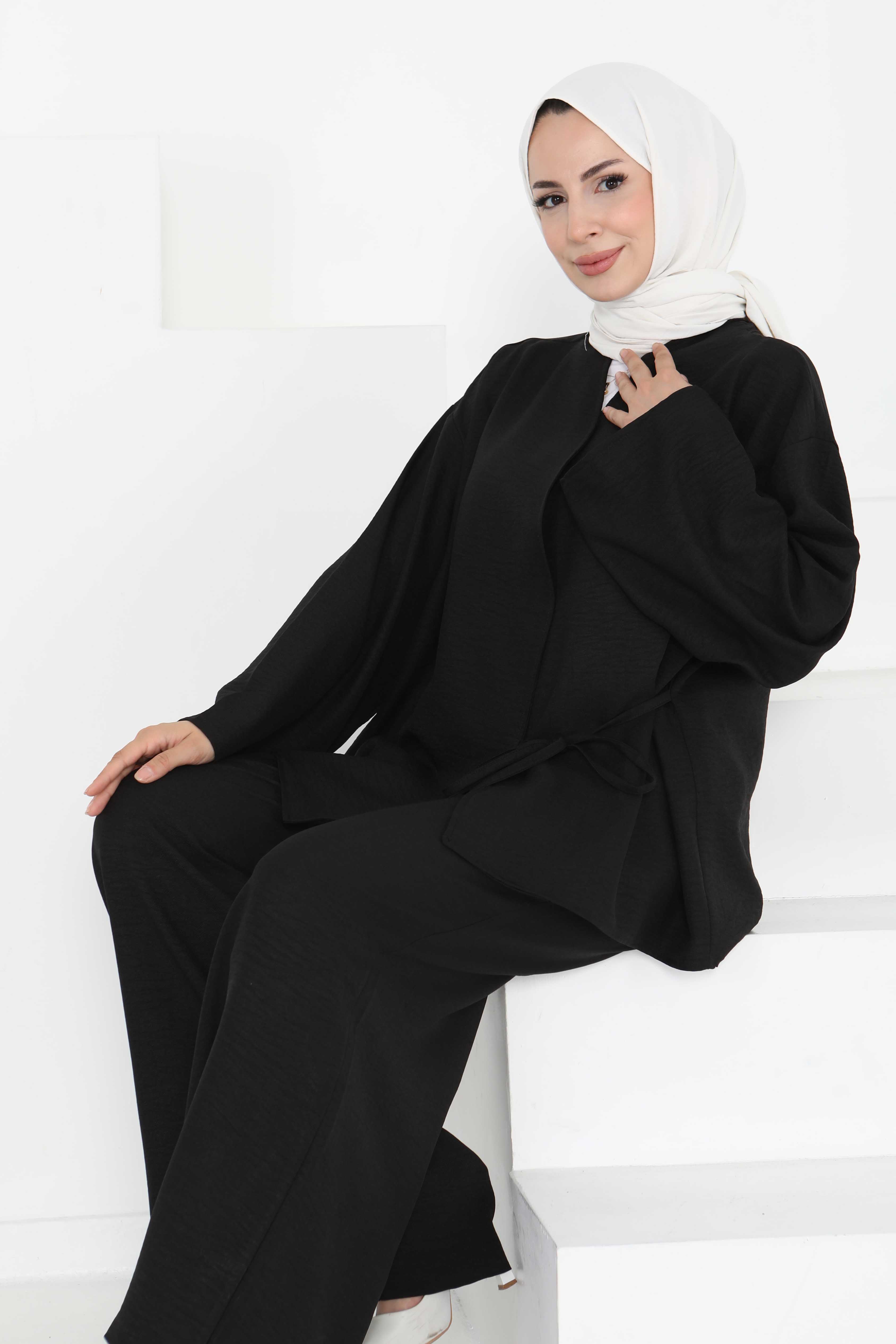 Bağlamalı Ceket Pantolon - 27258 - 2