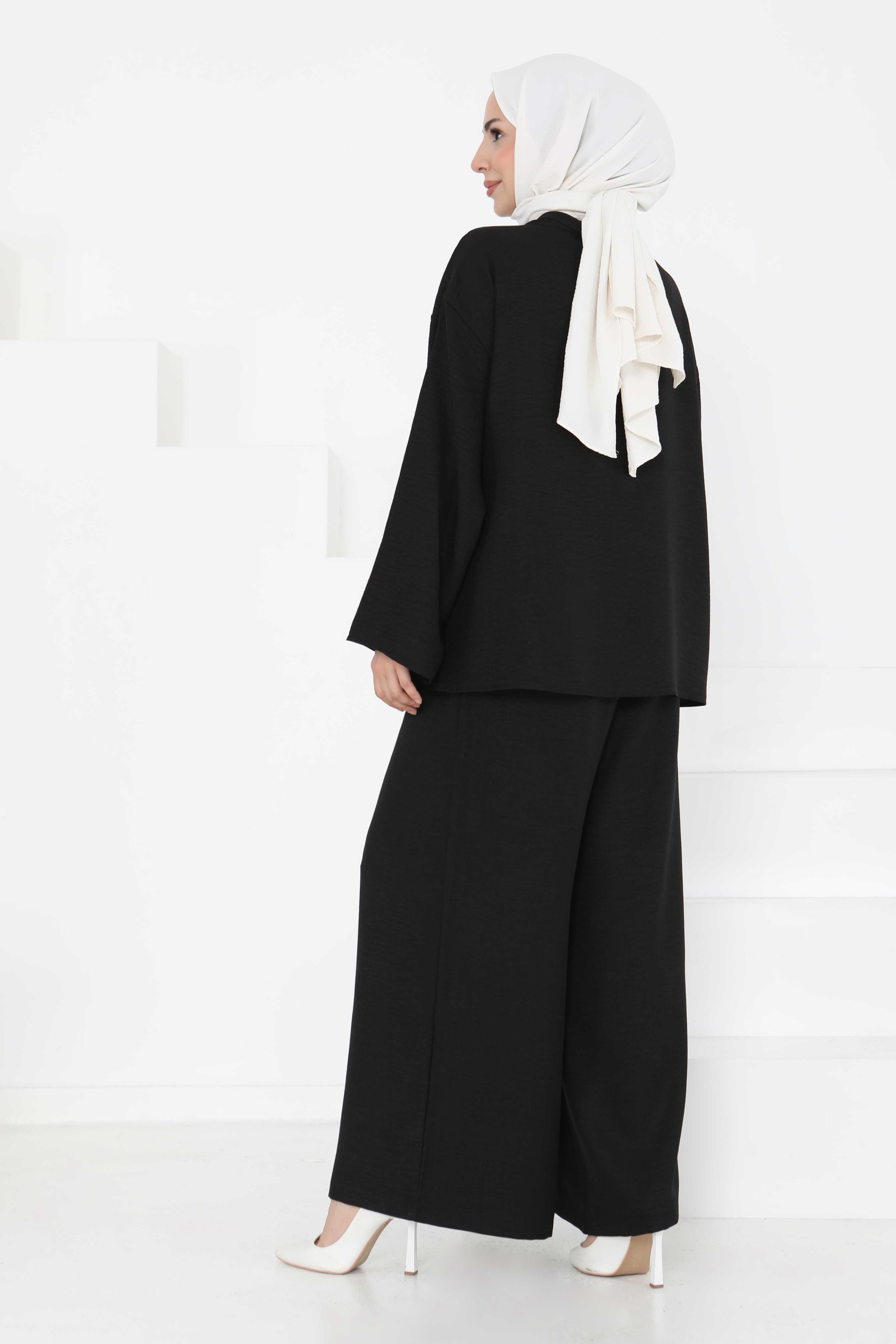 Bağlamalı Ceket Pantolon - 27258 - 8