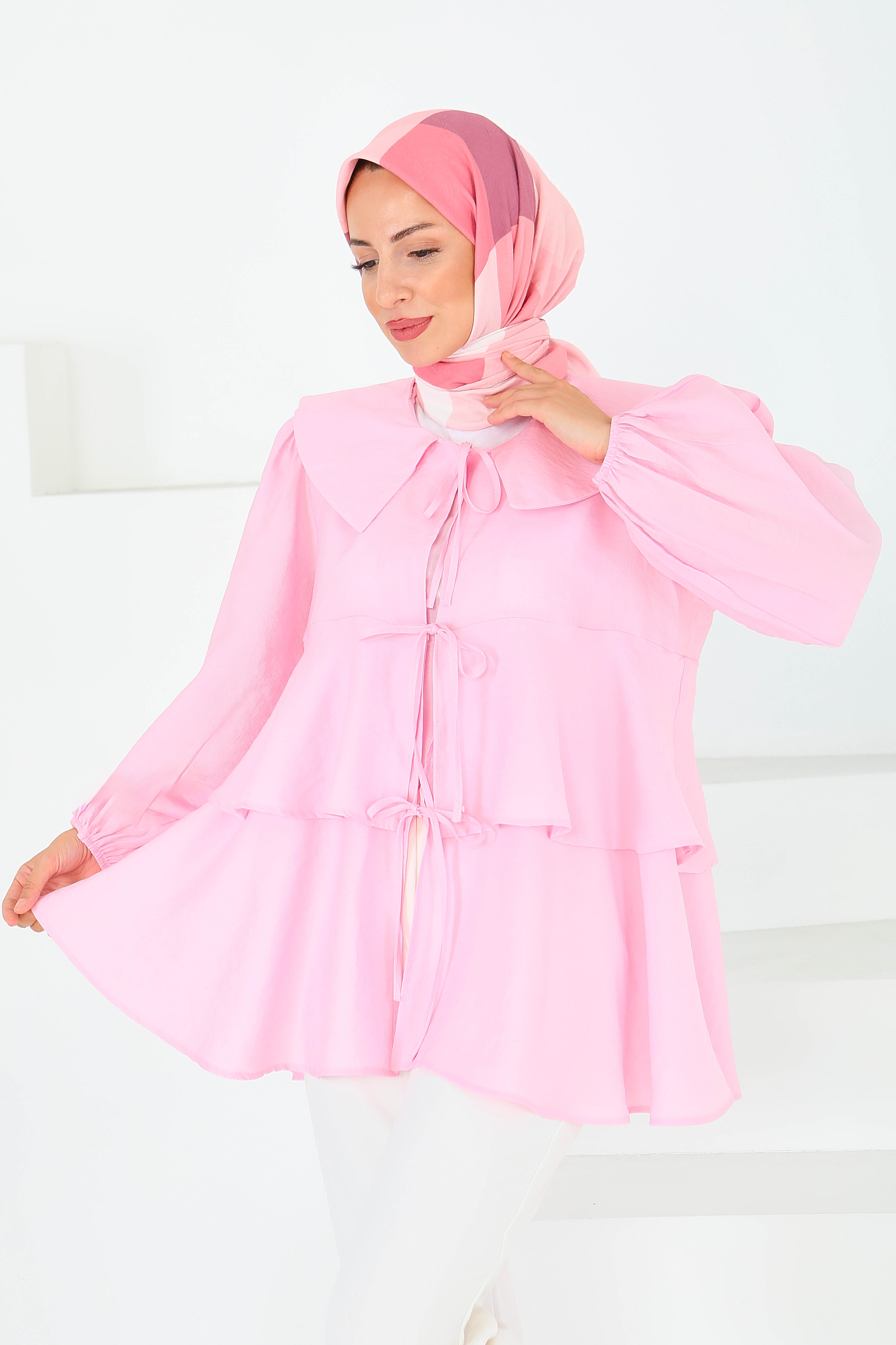 Bağlamalı Gömlek - 27549 - 2