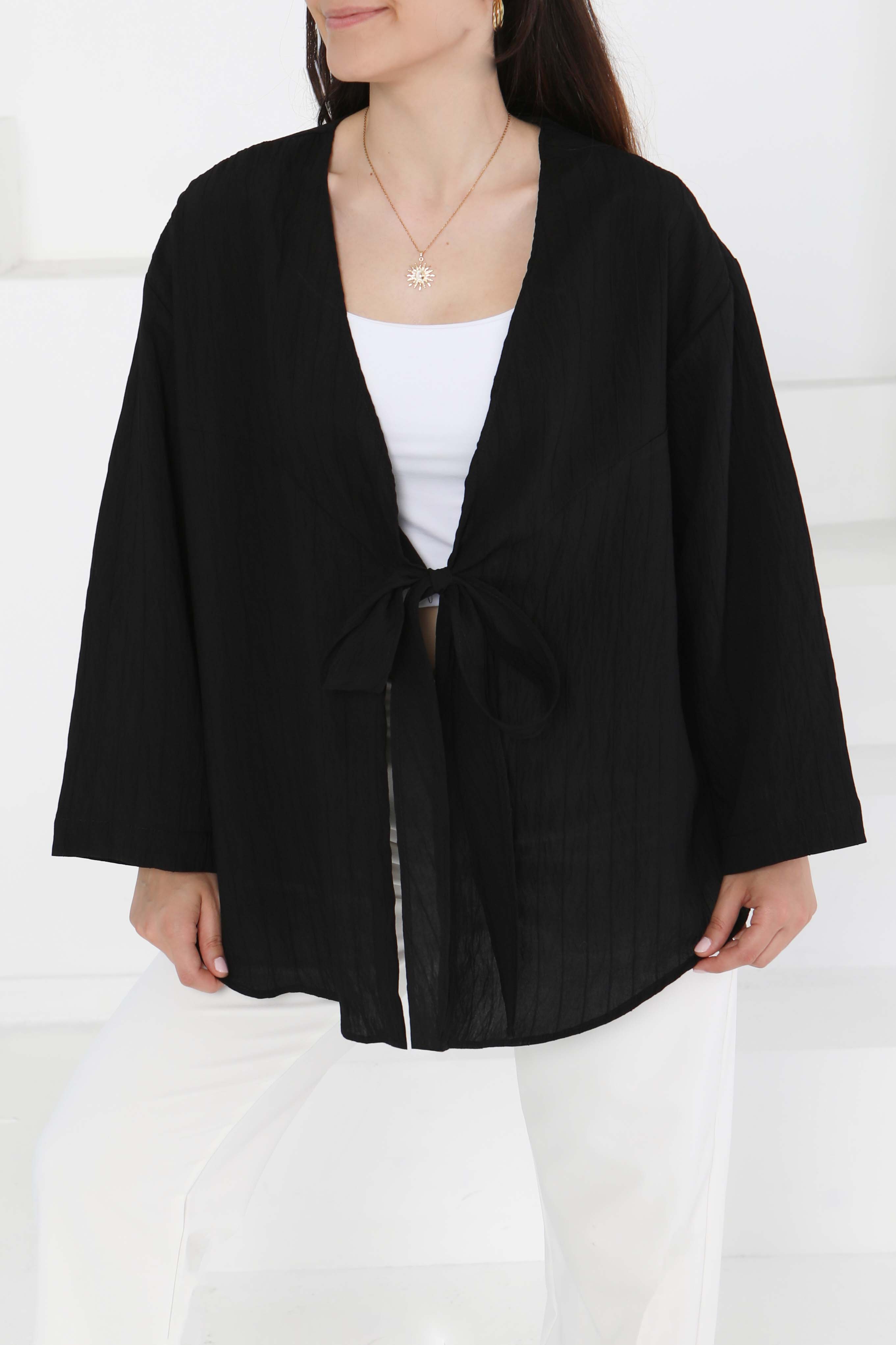 Bağlamalı Kimono - 27388 - 3