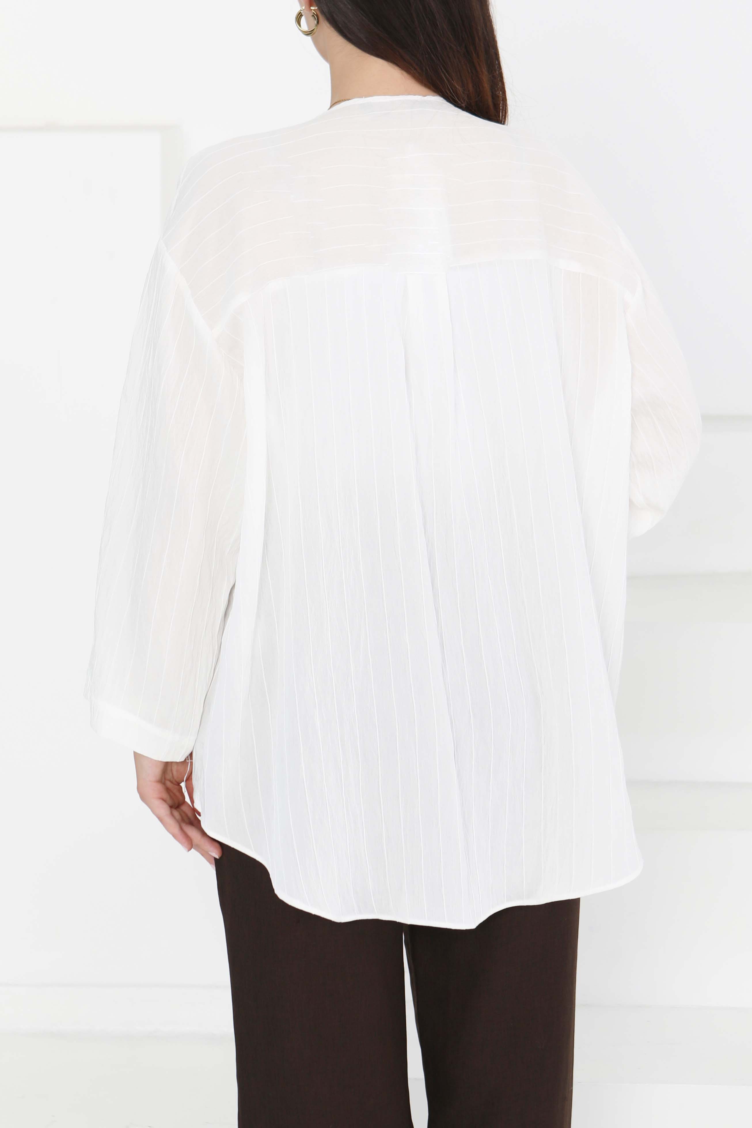 Bağlamalı Kimono D1 Beyaz - 27388 - 5