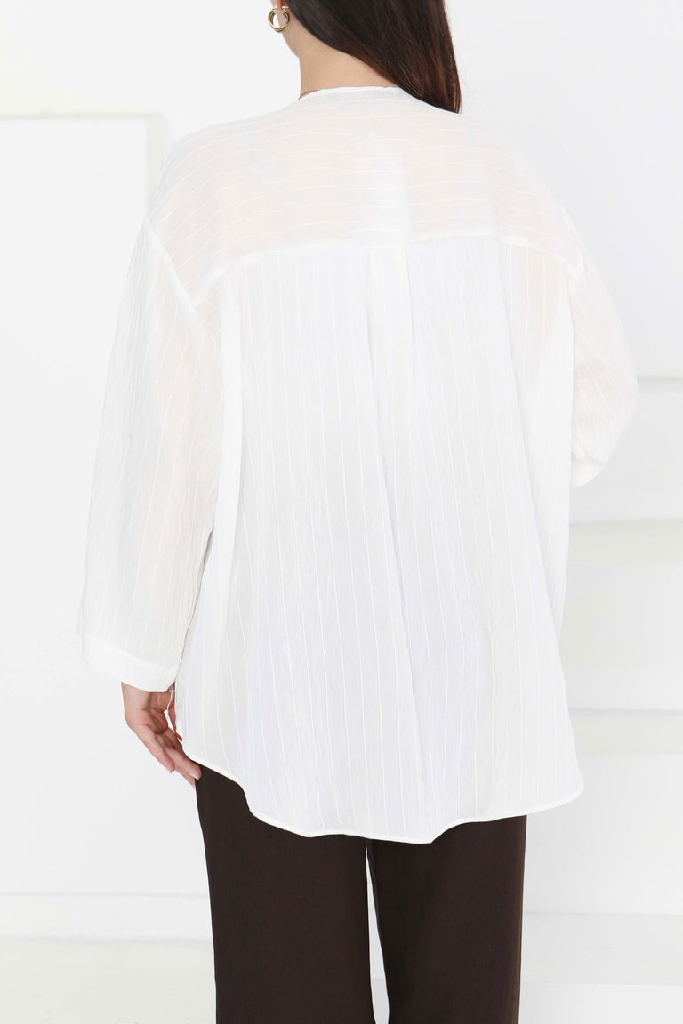 Bağlamalı Kimono D1 Beyaz - 27388 - TOFİSA