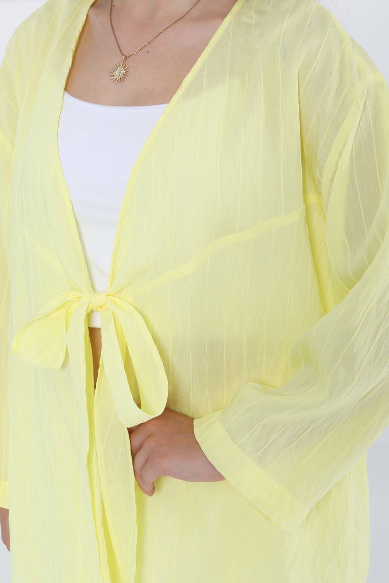 Bağlamalı Kimono Sari - 27388 - TOFİSA