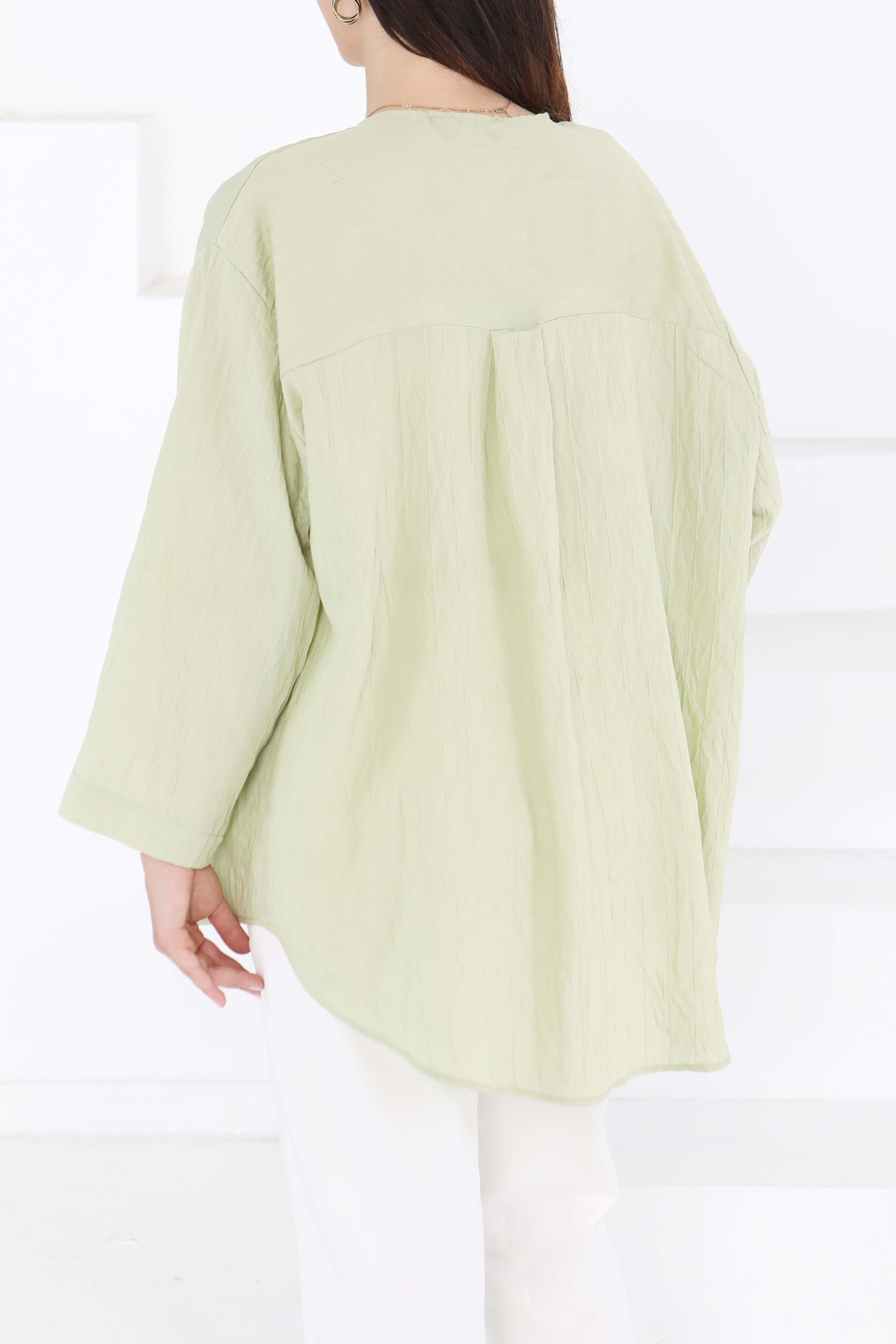 Bağlamalı Kimono Yeşil - 27388 - 5