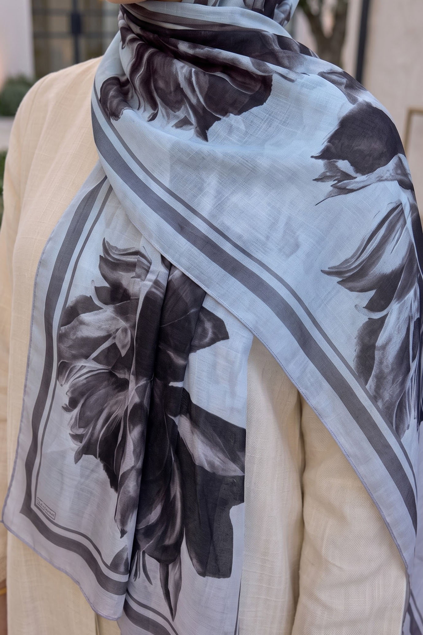 Baskılı Desenli Soft Şal Bebe Mavi - 29267-BEBE-MAVI - 2